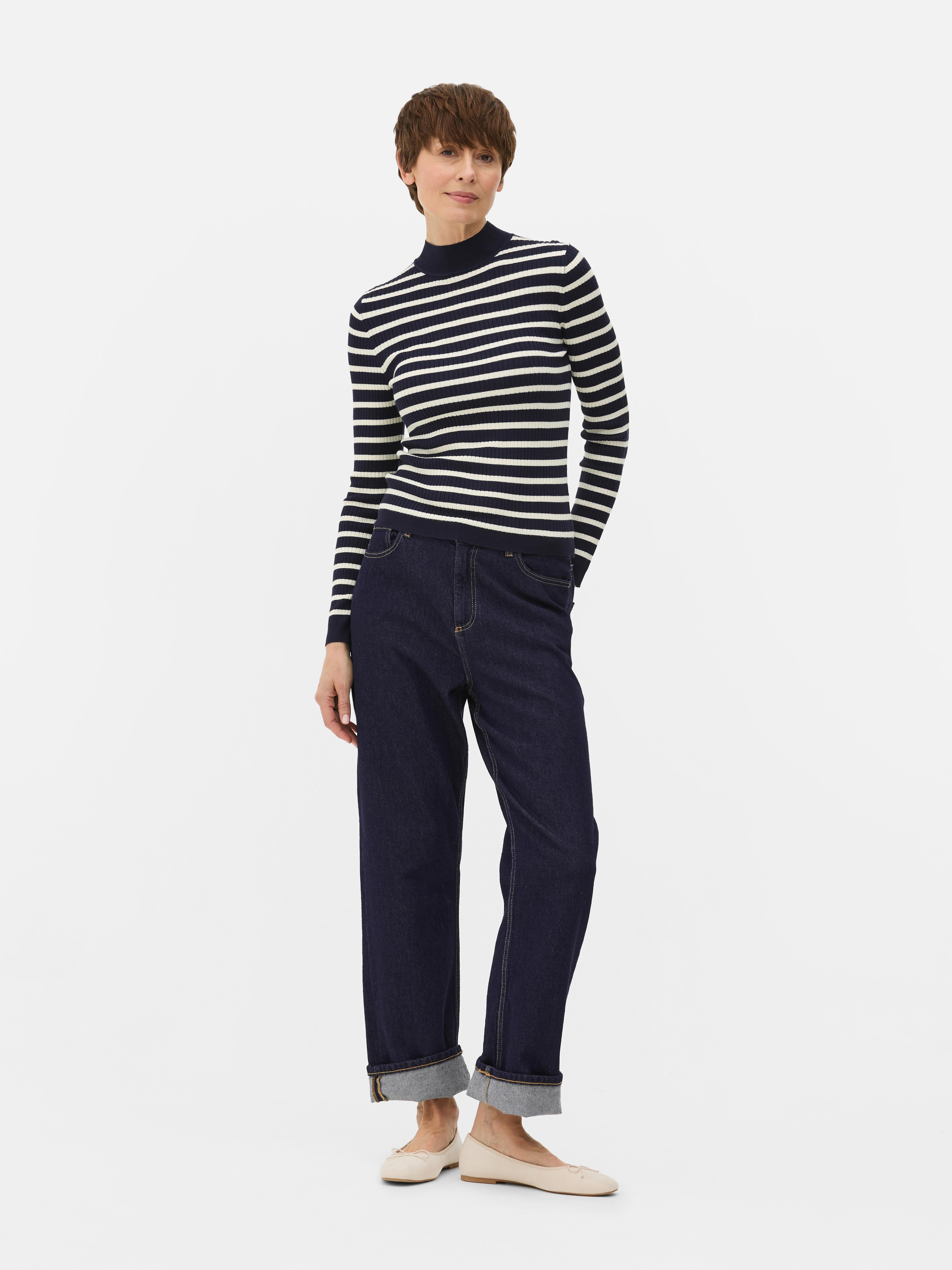 Ribbed Turtleneck Sweater