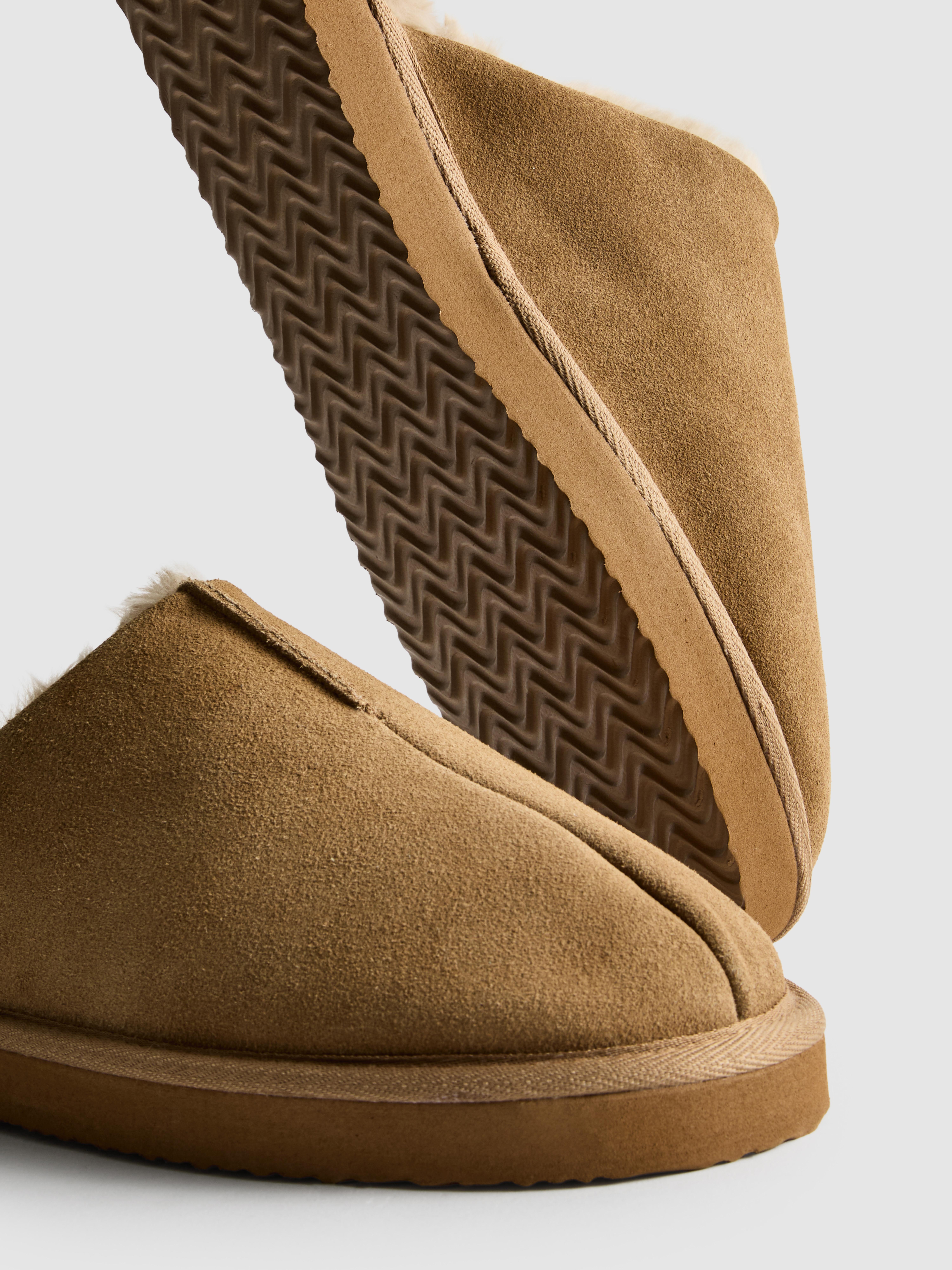 Faux Fur Lined Mule Slippers