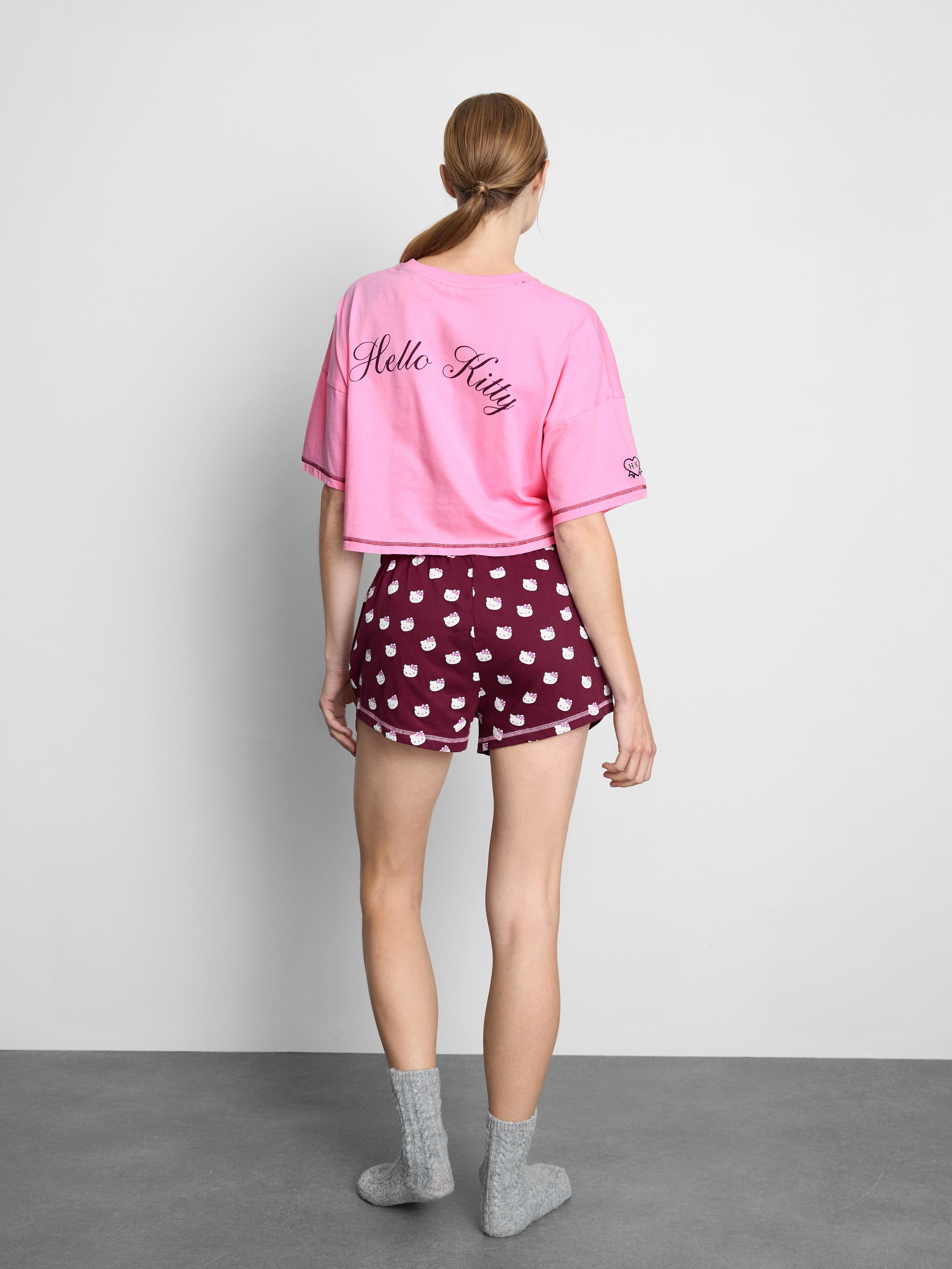 Hello Kitty Graphic Printed Shorty Pyjamas