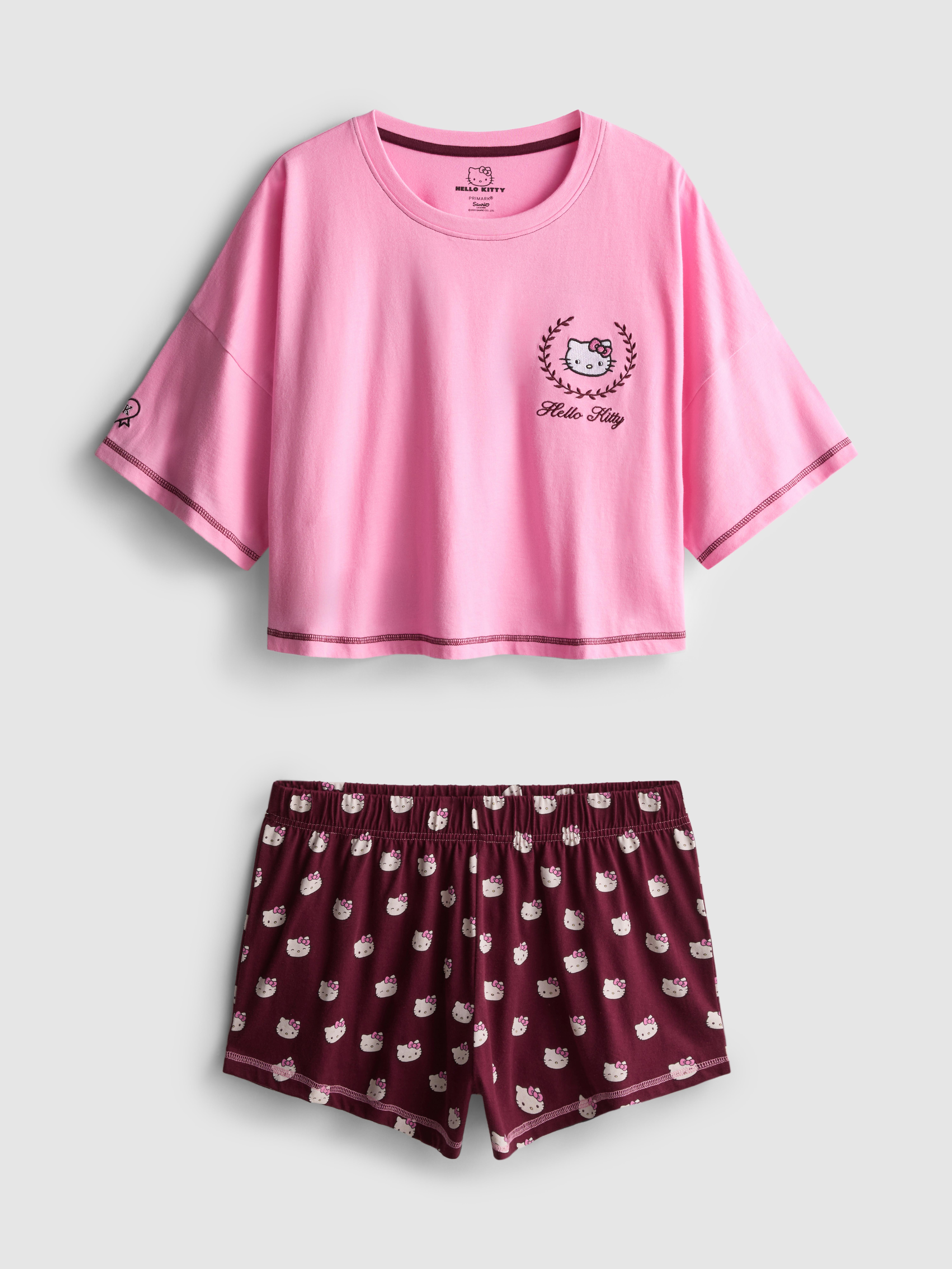 Hello Kitty Graphic Printed Shorty Pyjamas