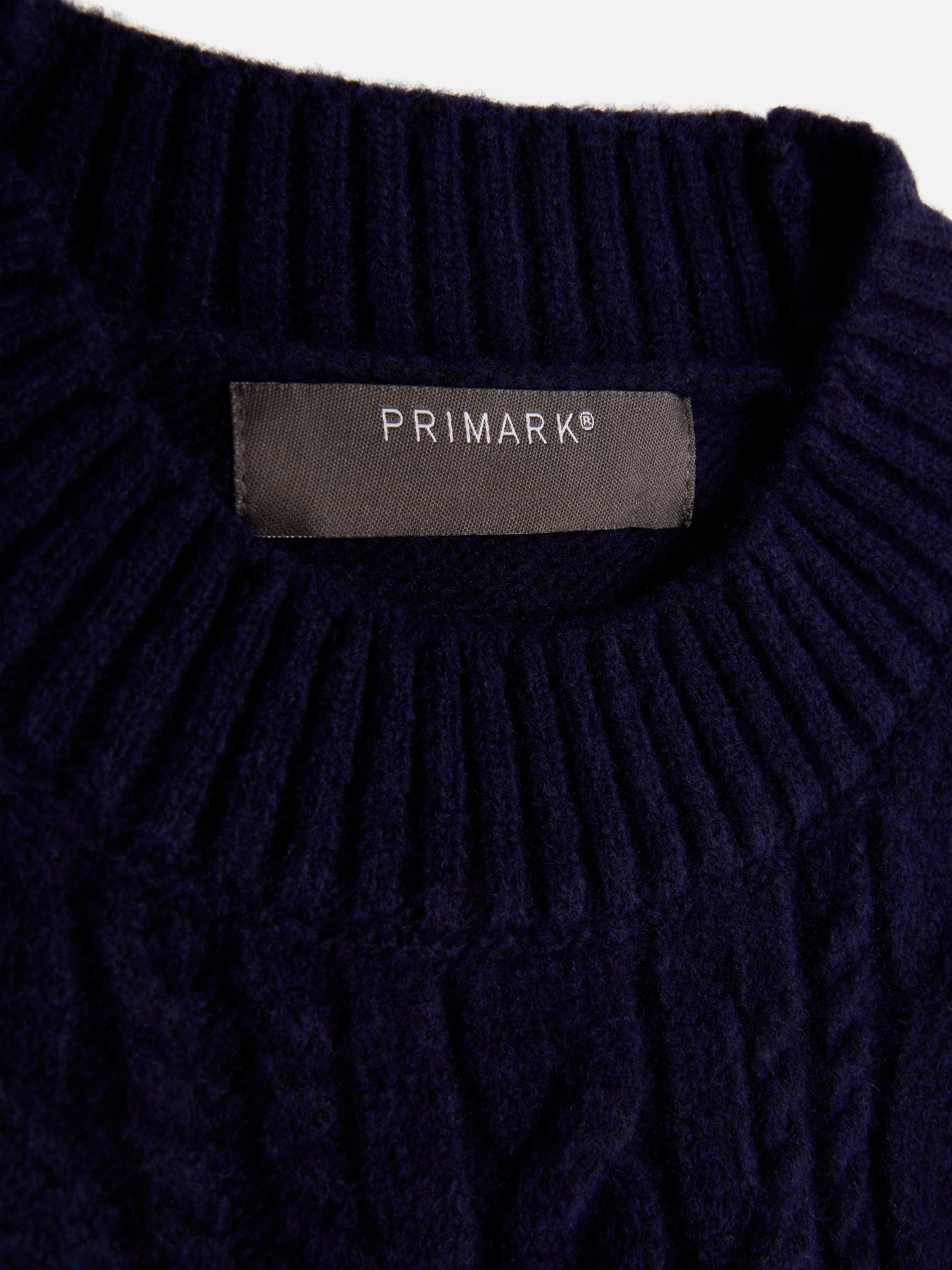 Crew Neck Cable Knit Sweater