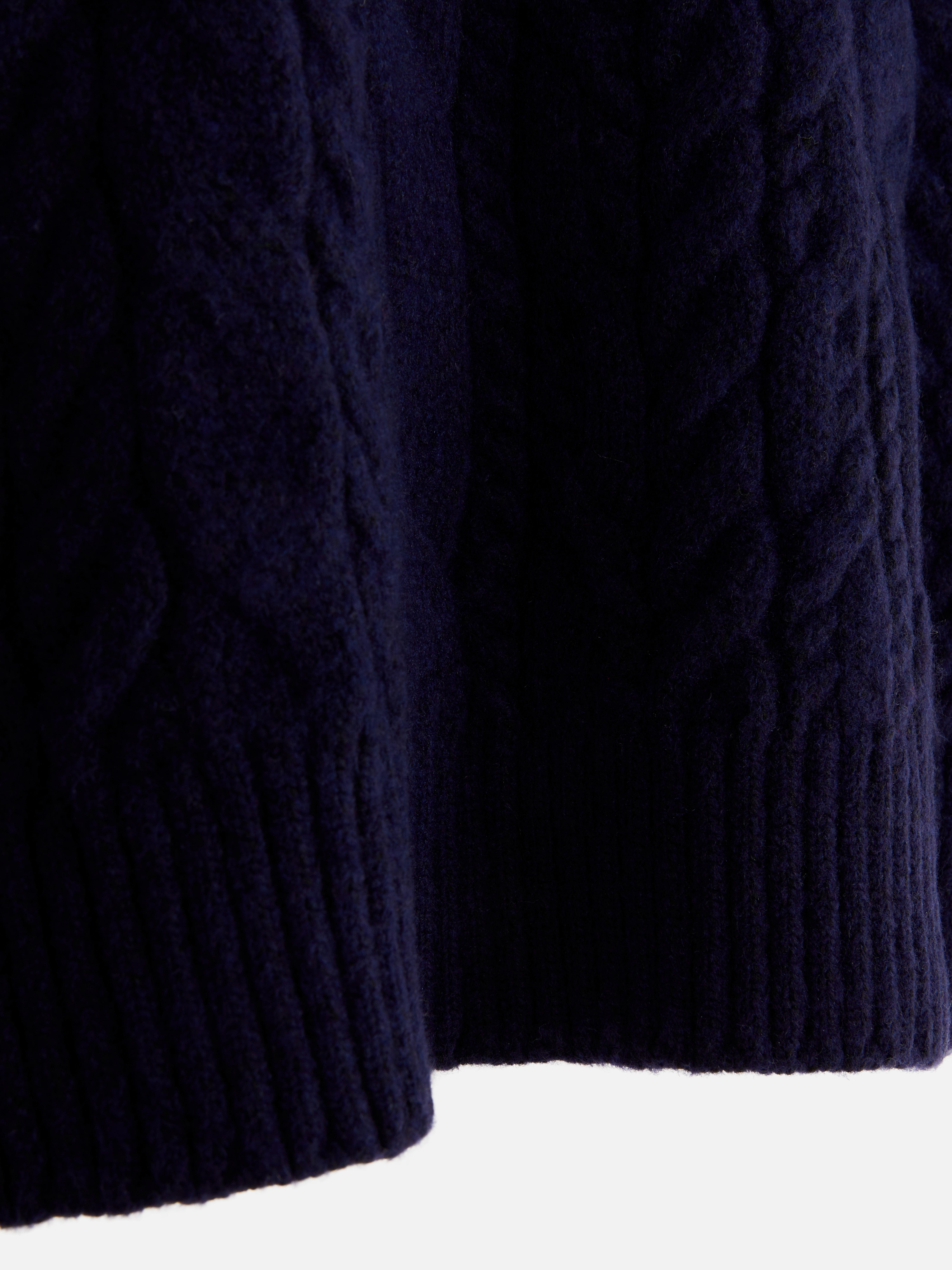 Crew Neck Cable Knit Sweater