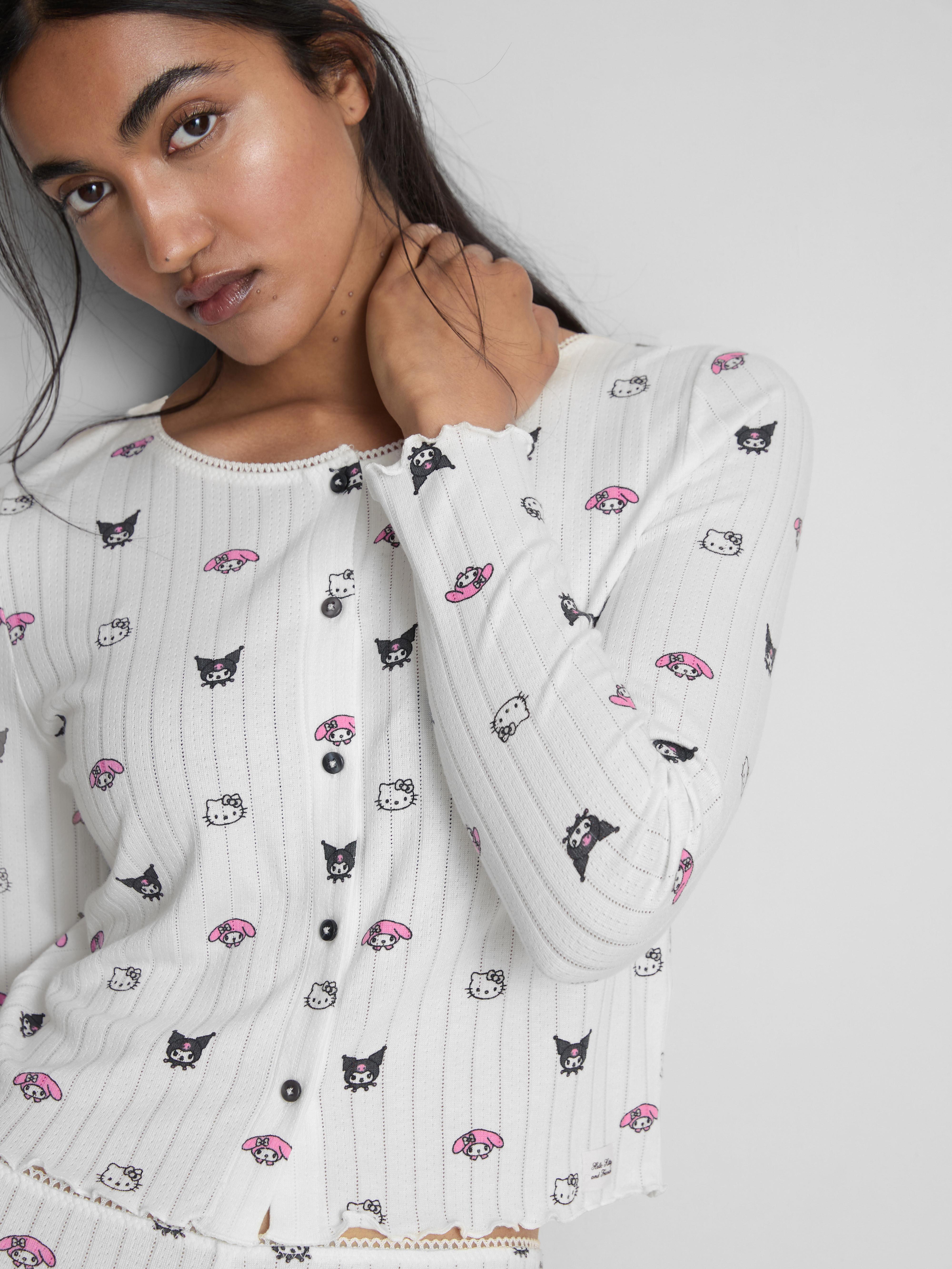 Majica pižame s potiskom Hello Kitty in prijatelji