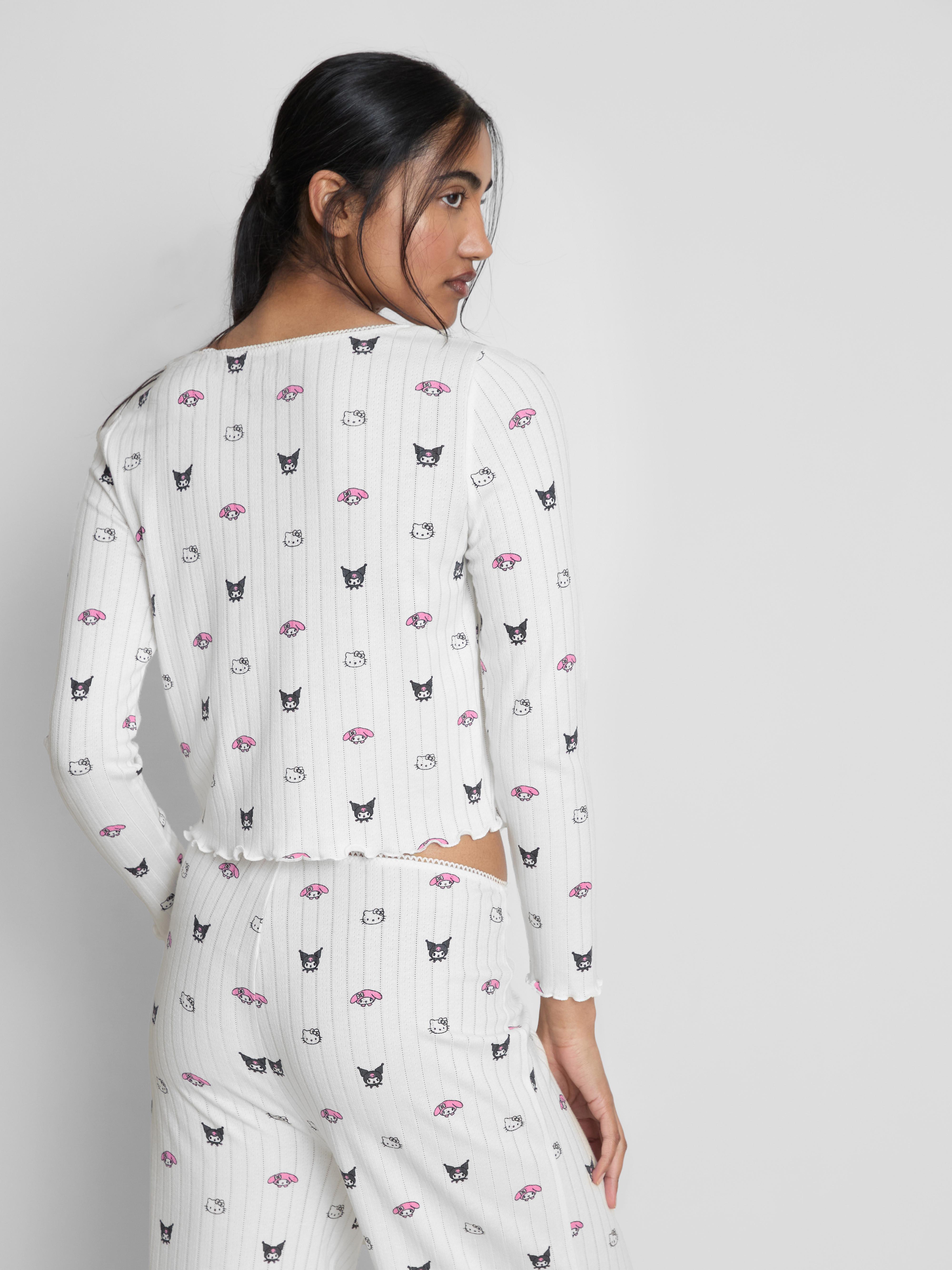 Majica pižame s potiskom Hello Kitty in prijatelji