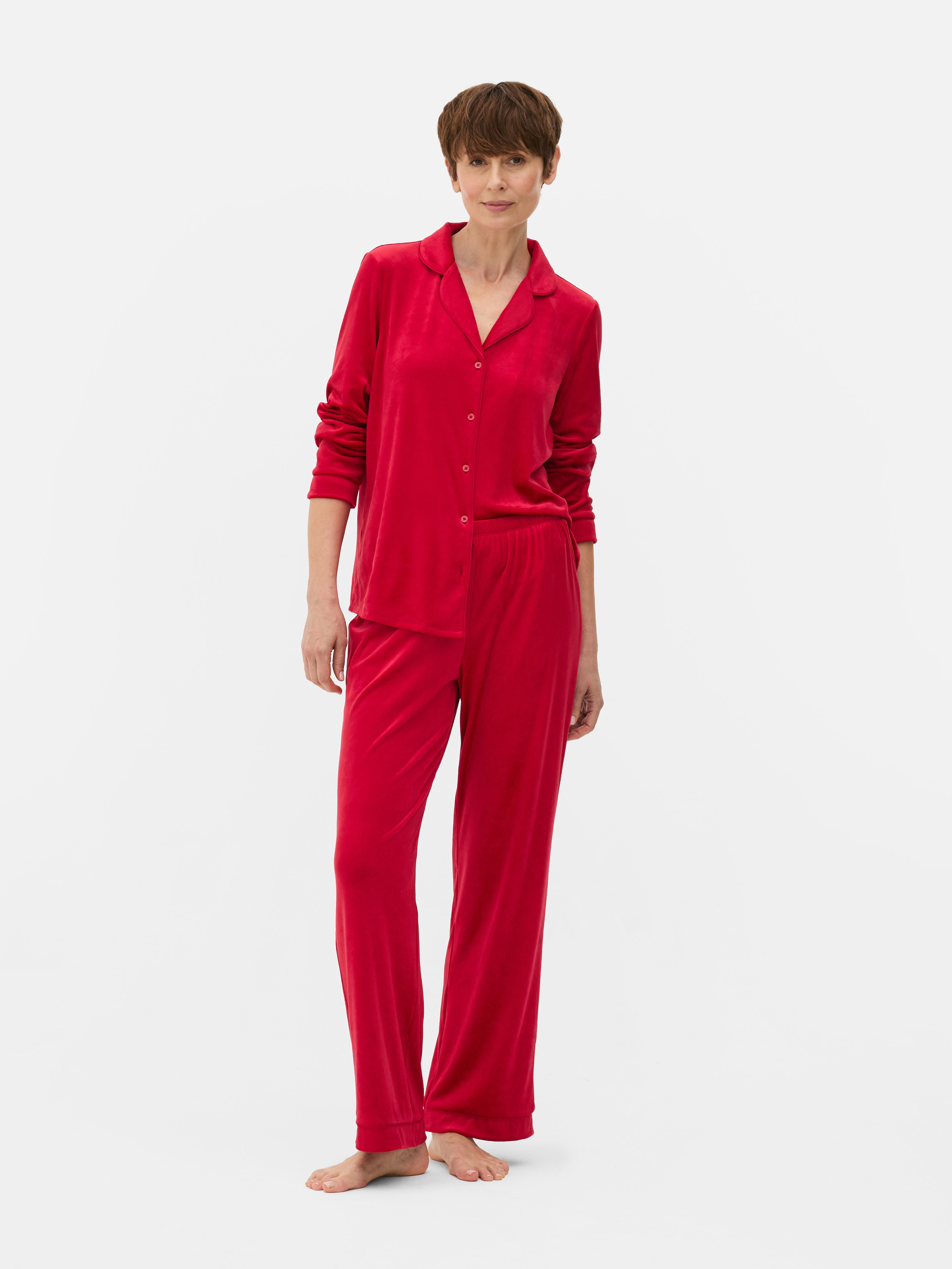 Soft Touch Boyfriend Pyjamas Red
