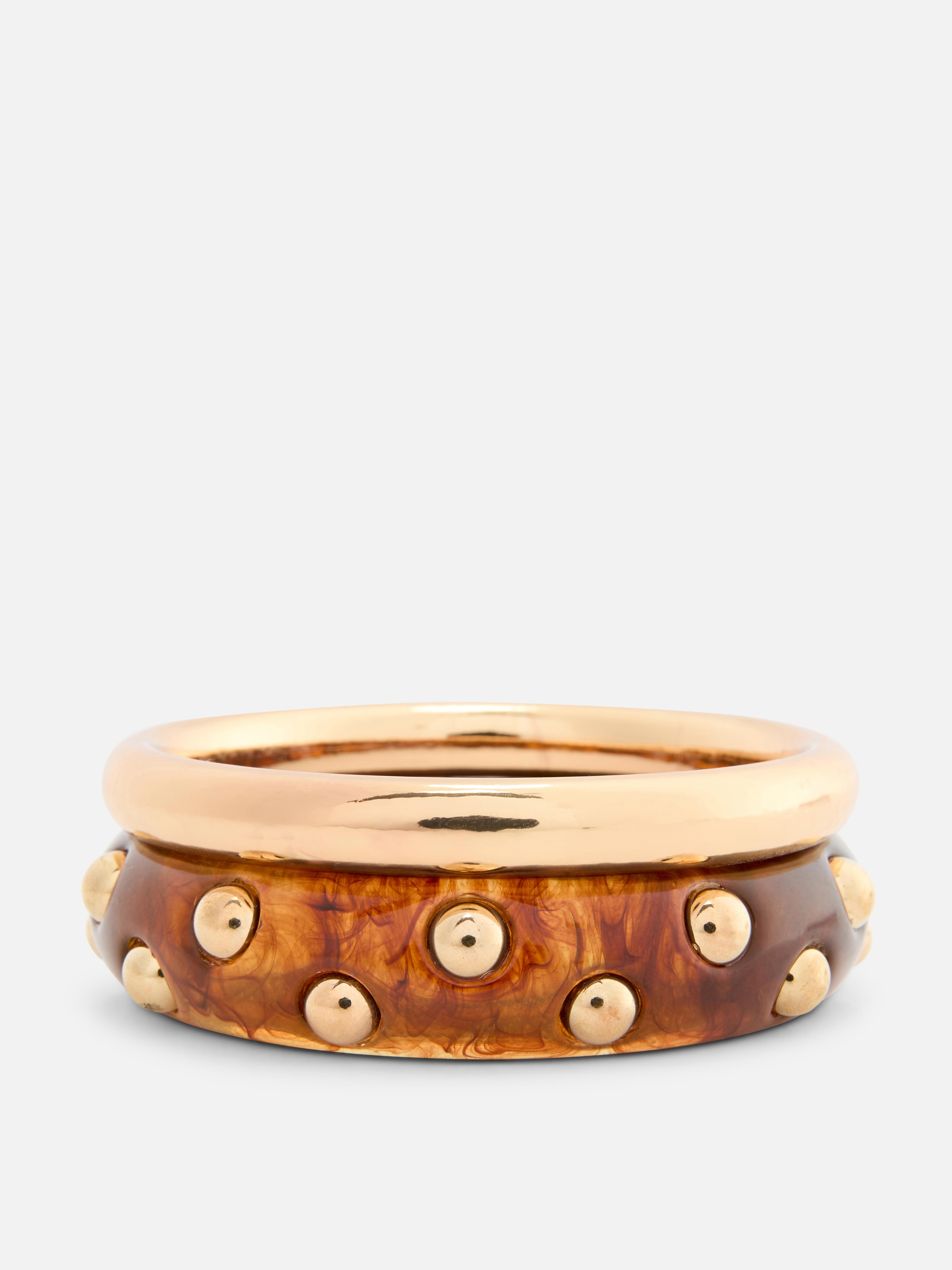 Armbanden met verschillende textuur, set van 2