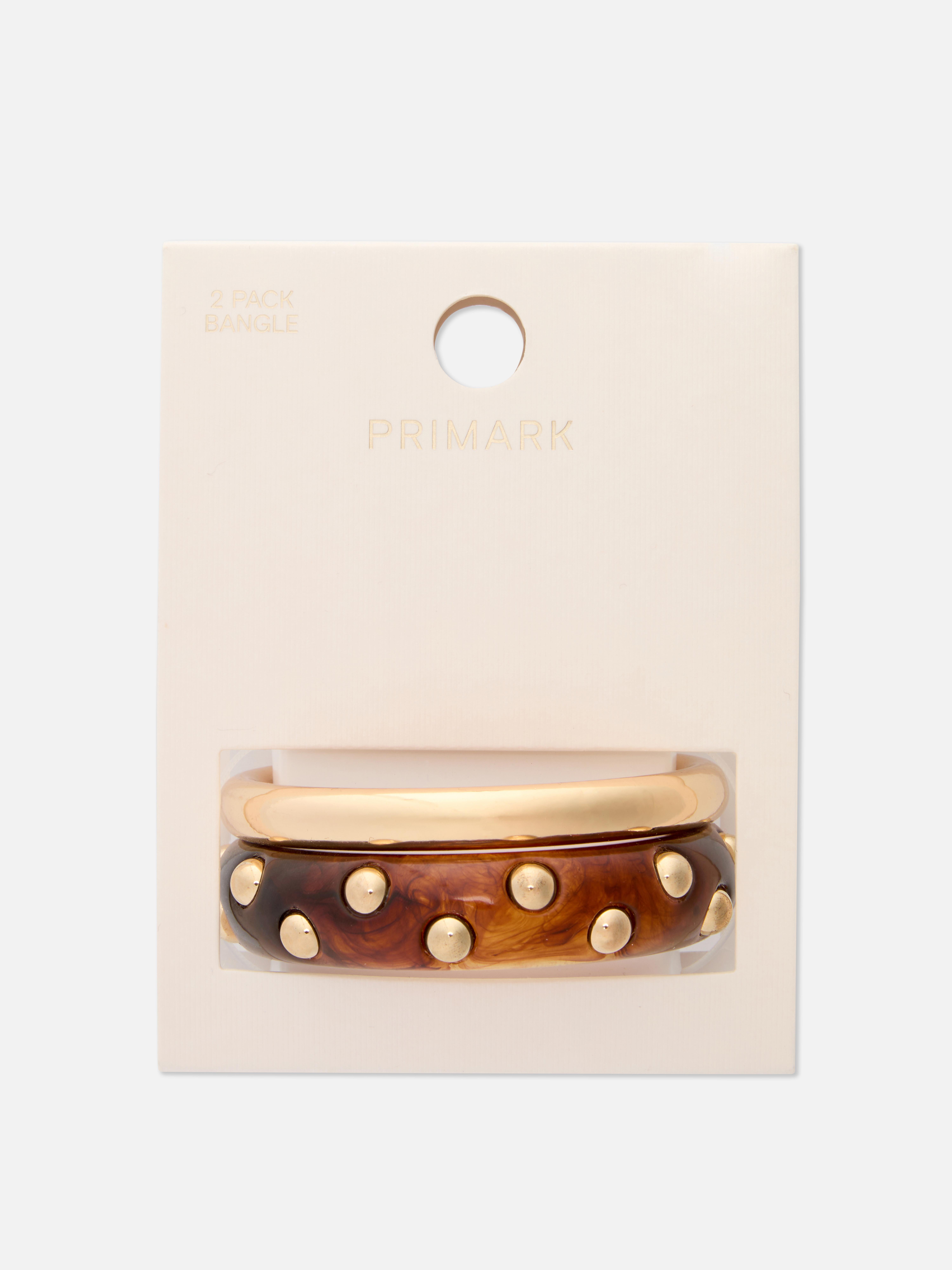 2pk Mixed Texture Bangles