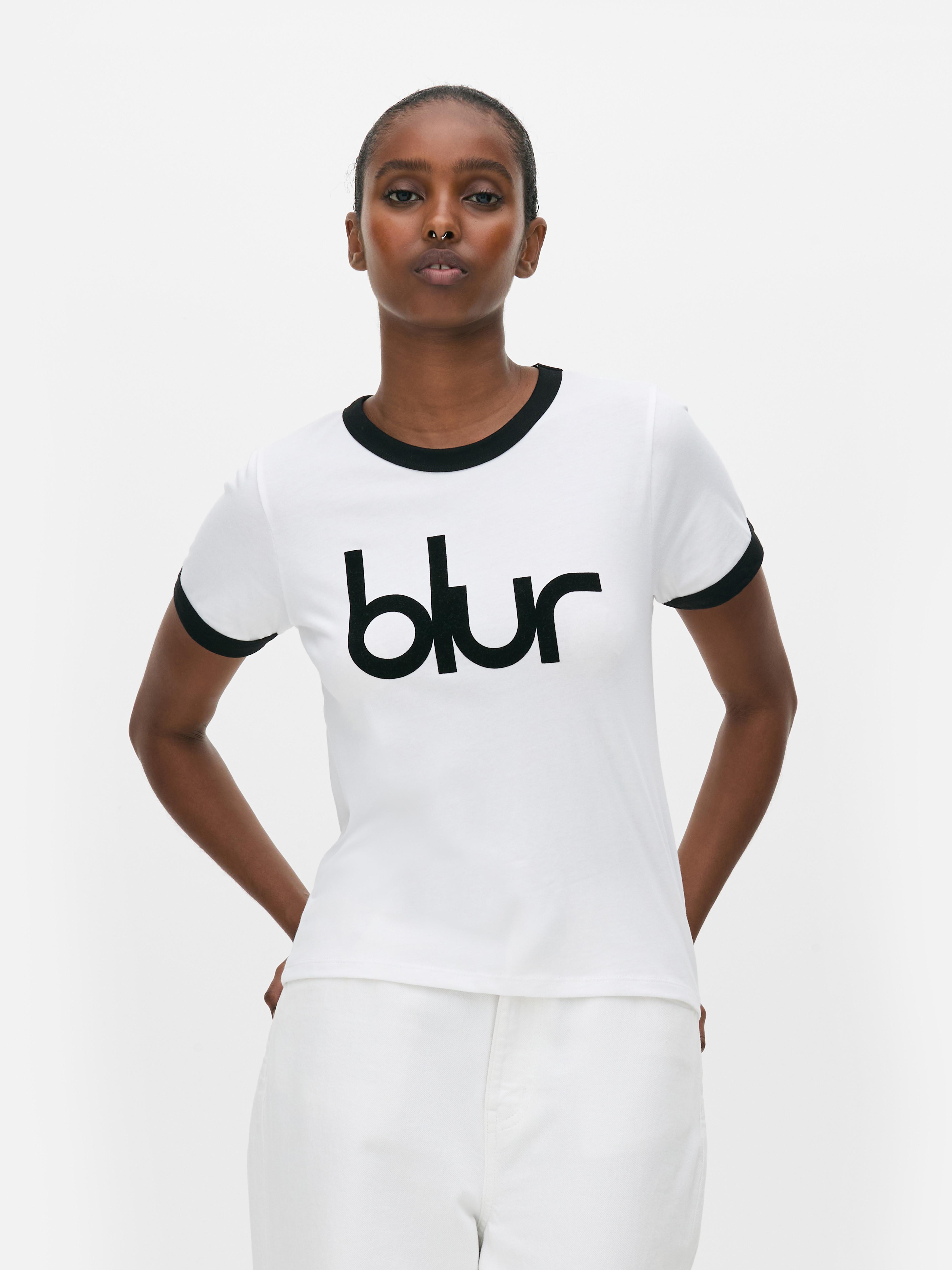 Camiseta corta y entallada retro de Blur