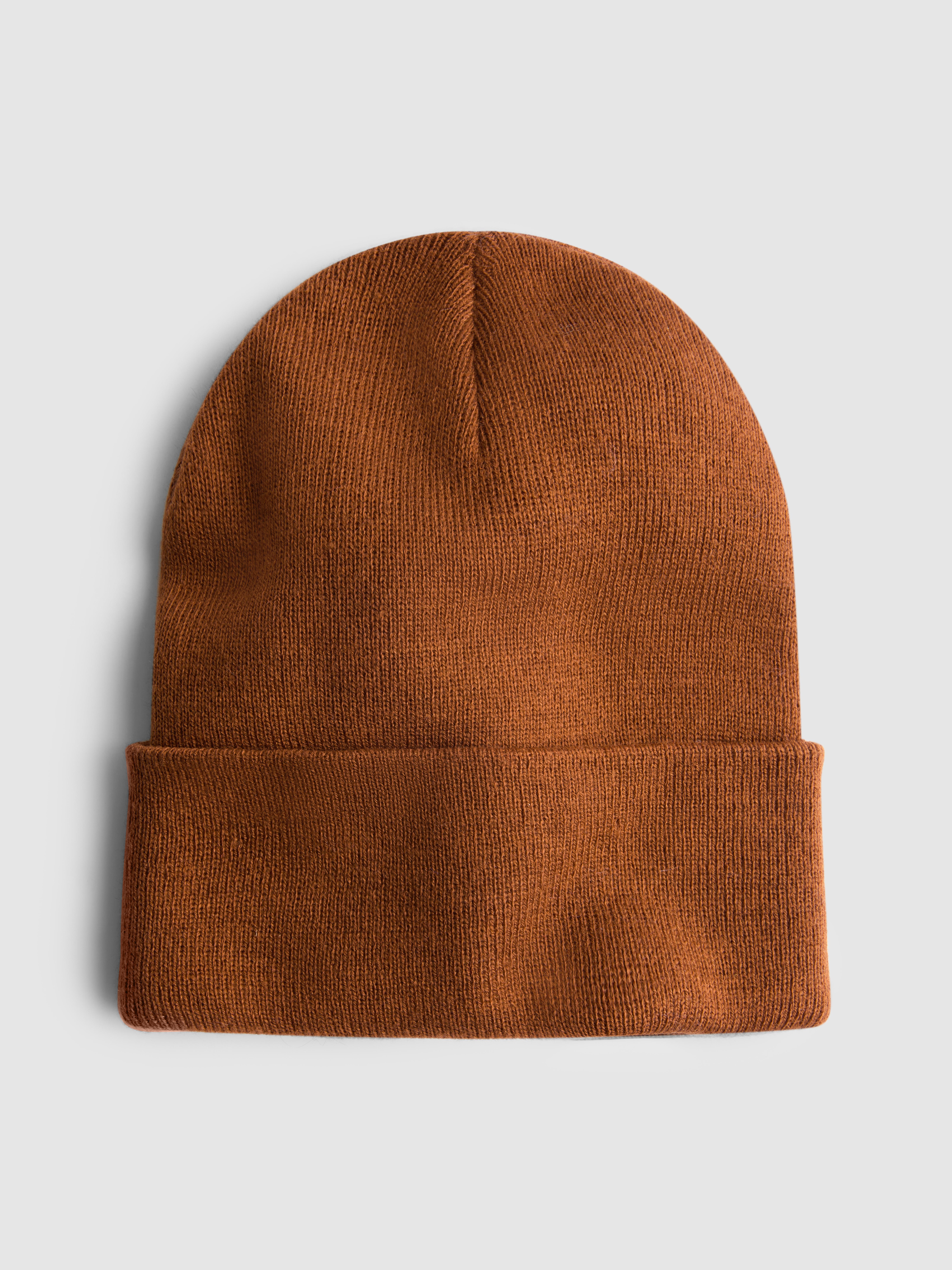 Beanies mit breitem Umschlag, 2er-Pack Dunkelorange