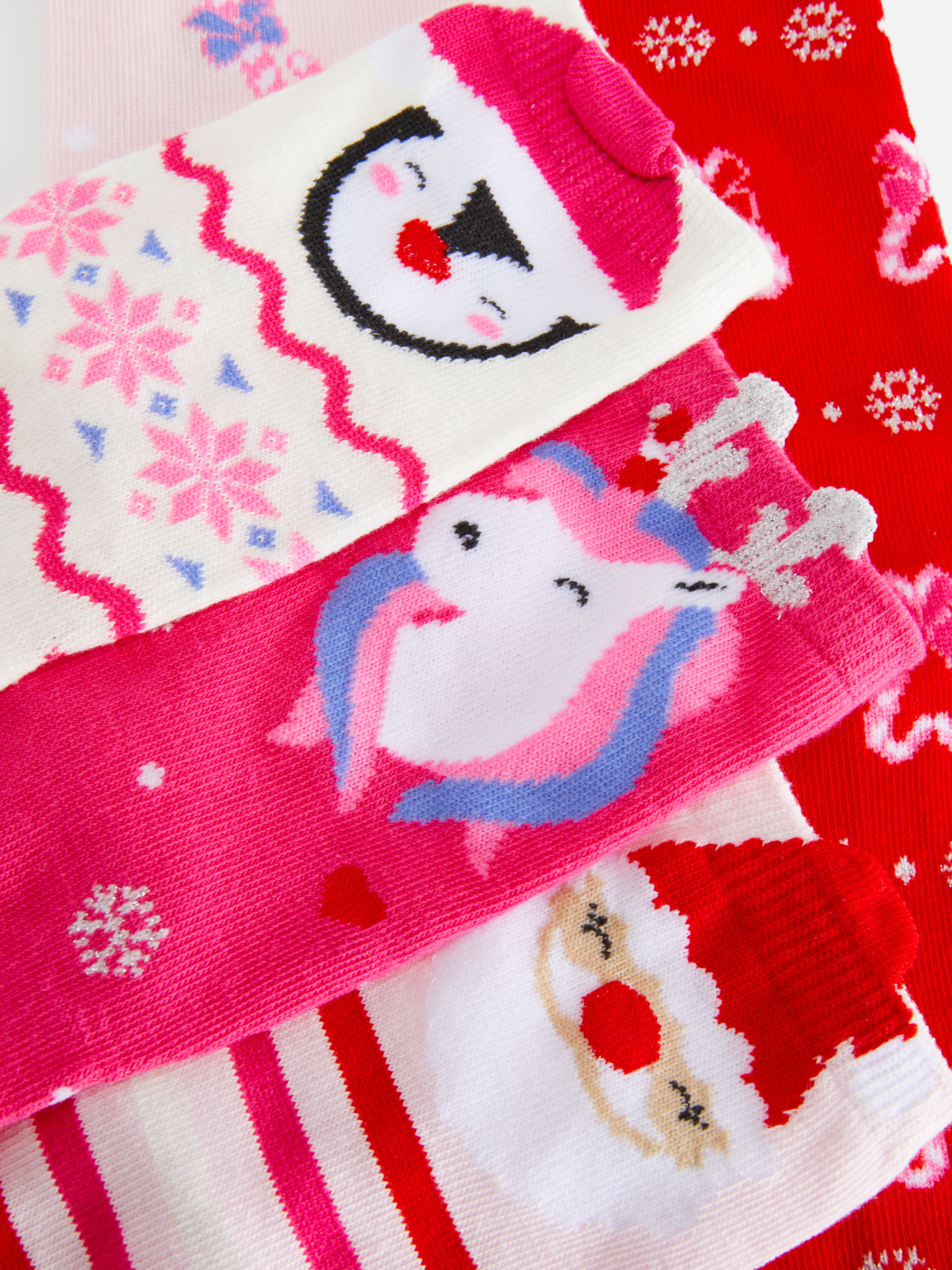 5pk Christmas Ankle Socks