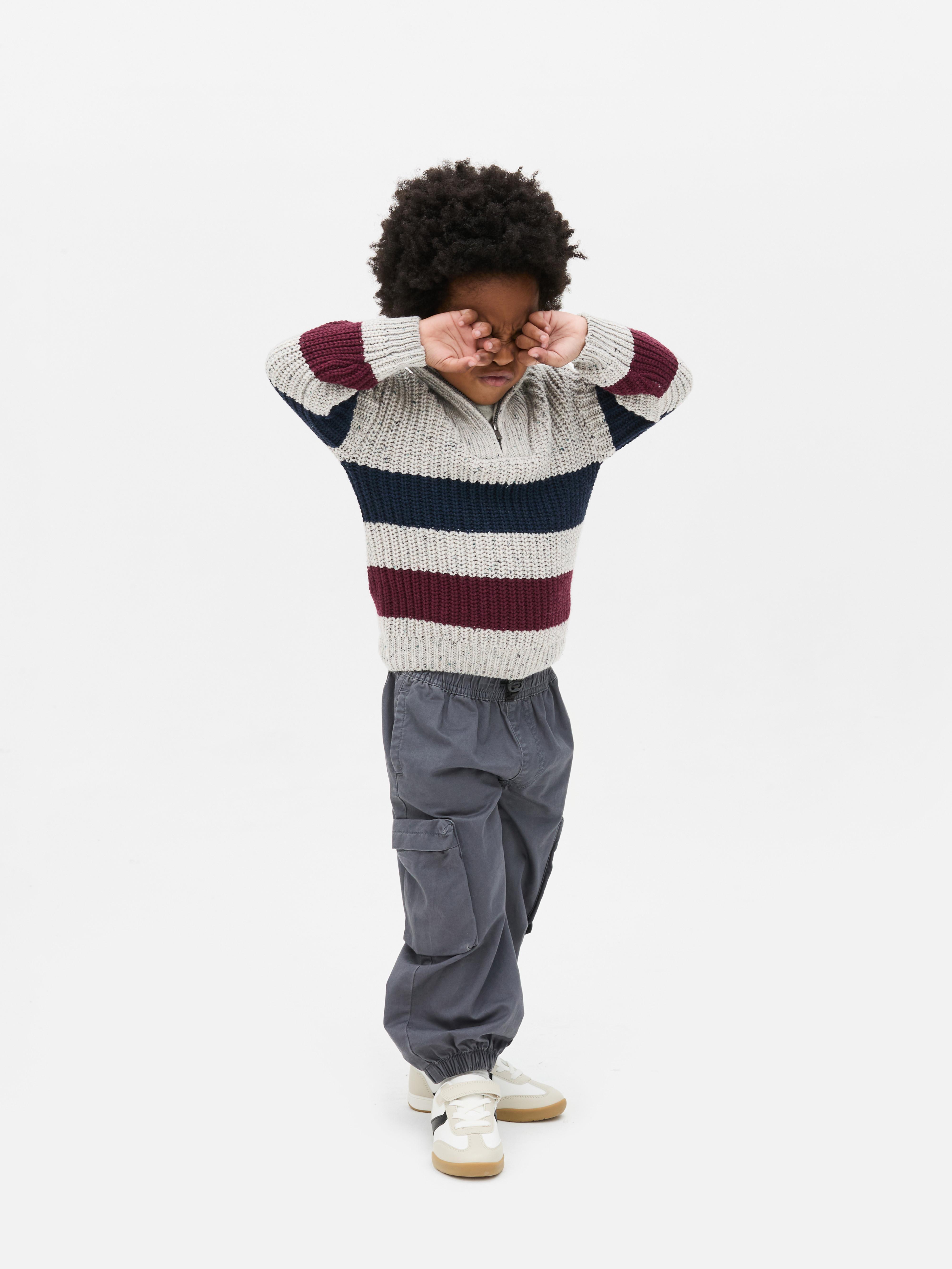 1.5-8yrs | Quarter-Zip Funnel Neck Jumper