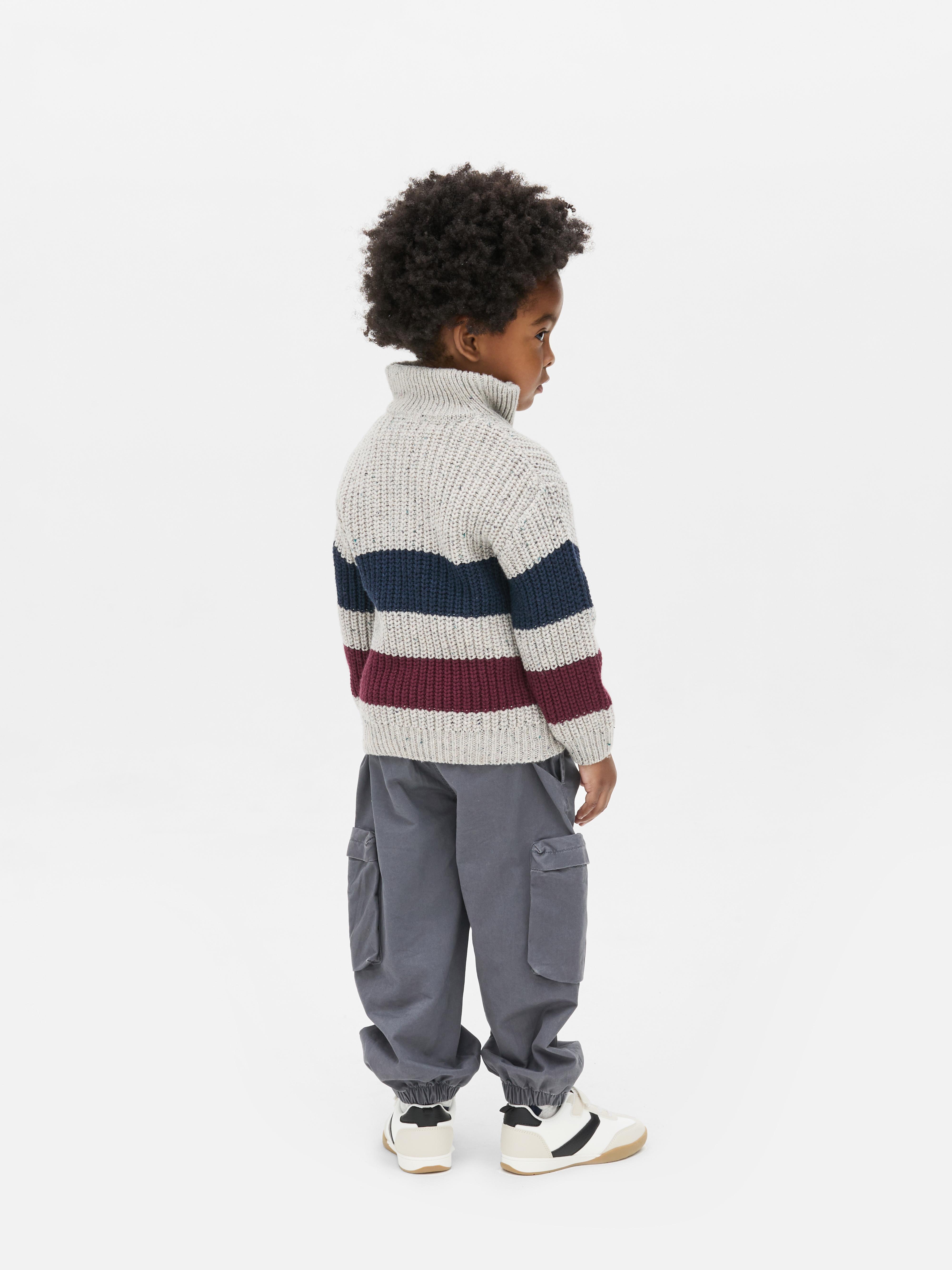 1.5-8yrs | Quarter-Zip Funnel Neck Jumper
