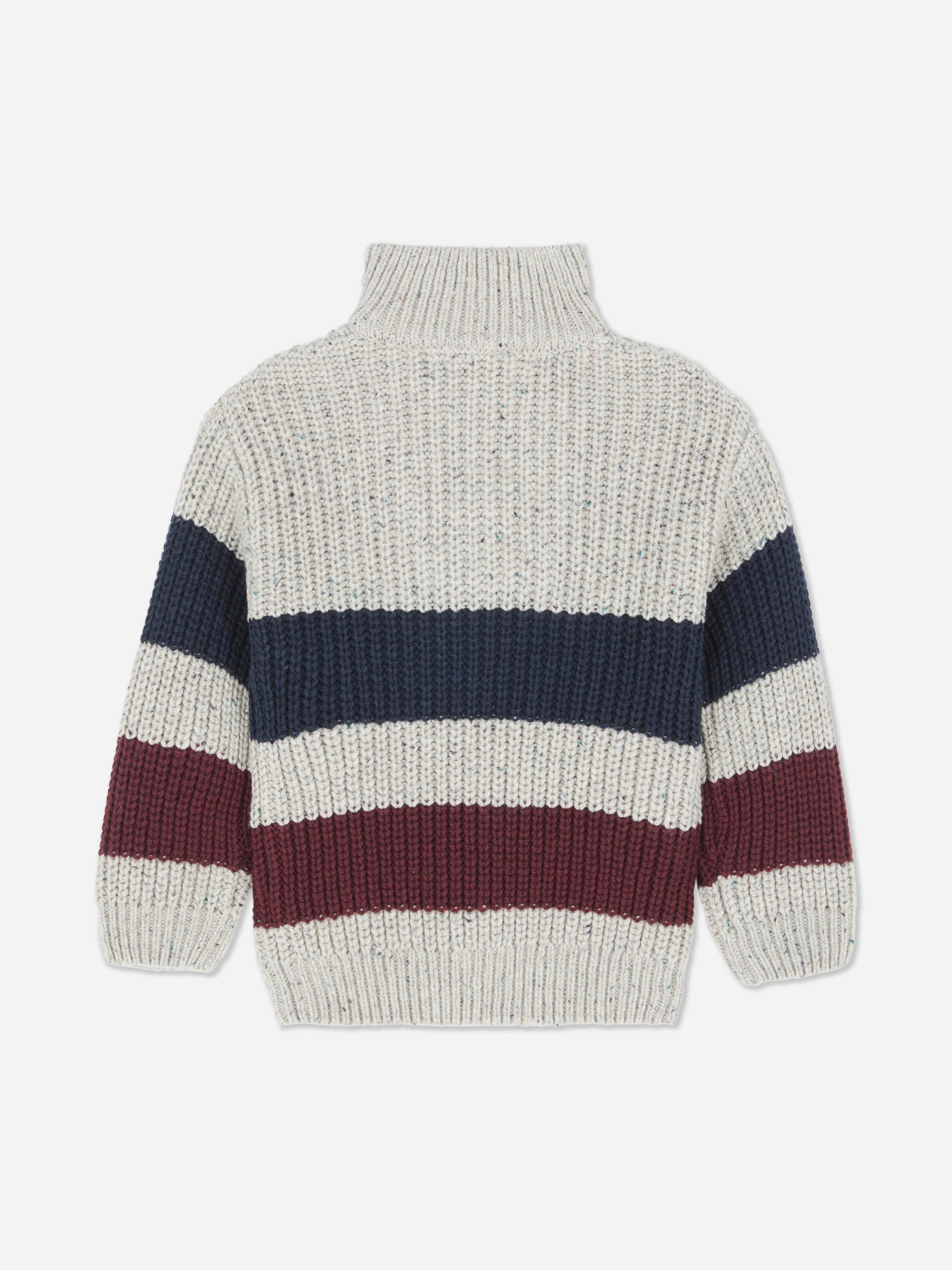 1.5-8yrs | Quarter-Zip Funnel Neck Jumper