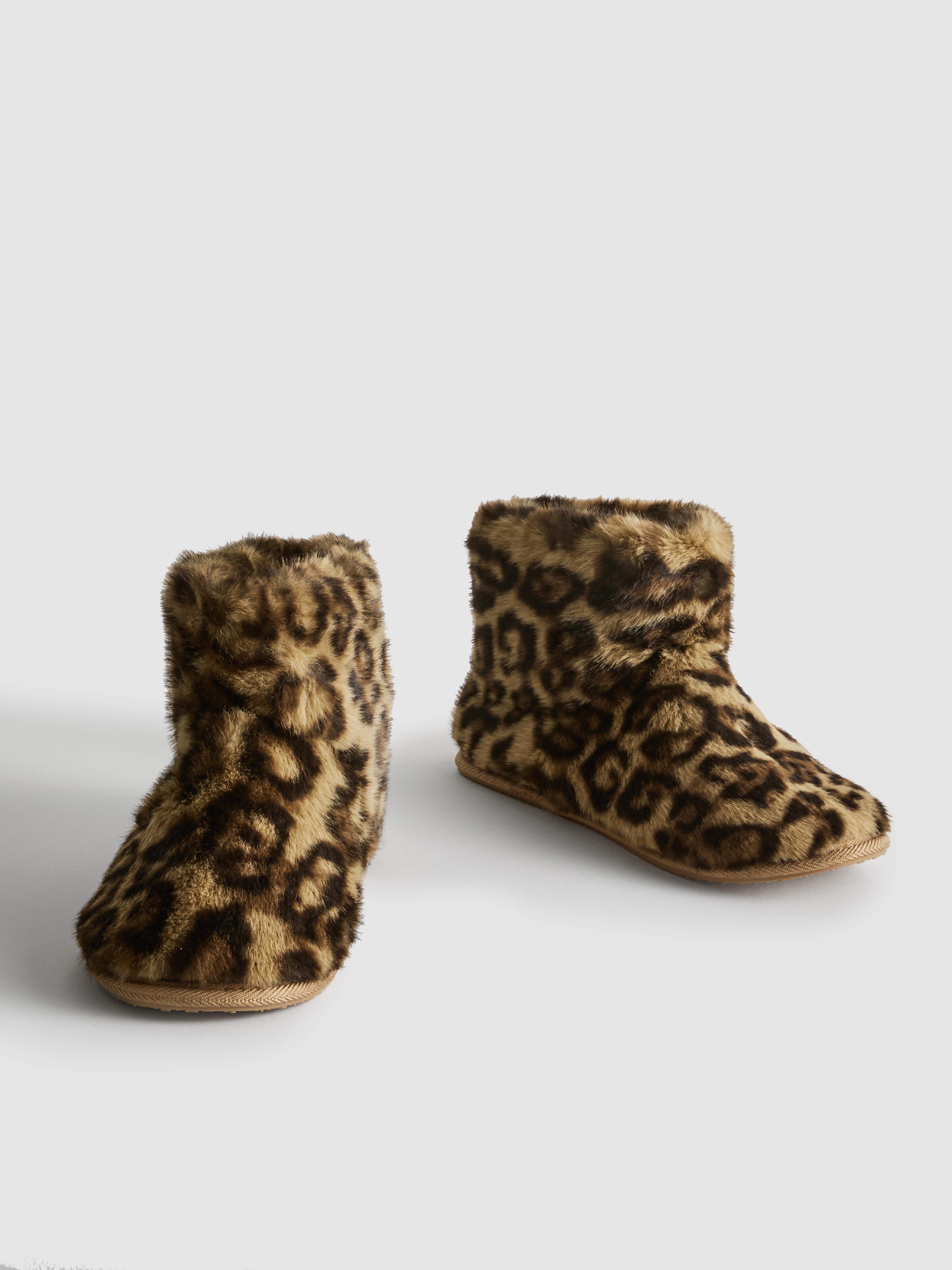 Faux Fur Bootie Slippers