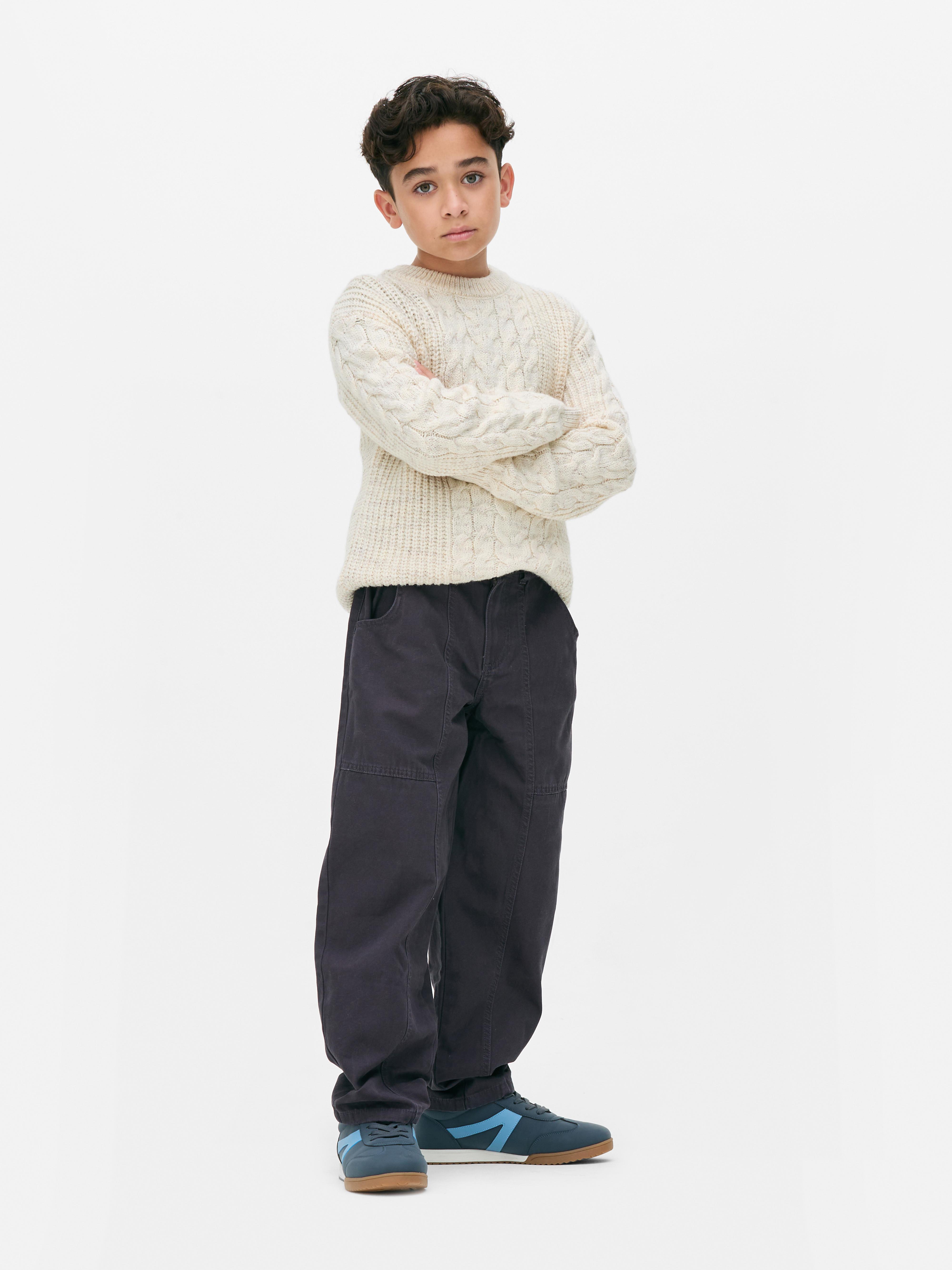 7-15yrs | Cable Knit Jumper Ecru