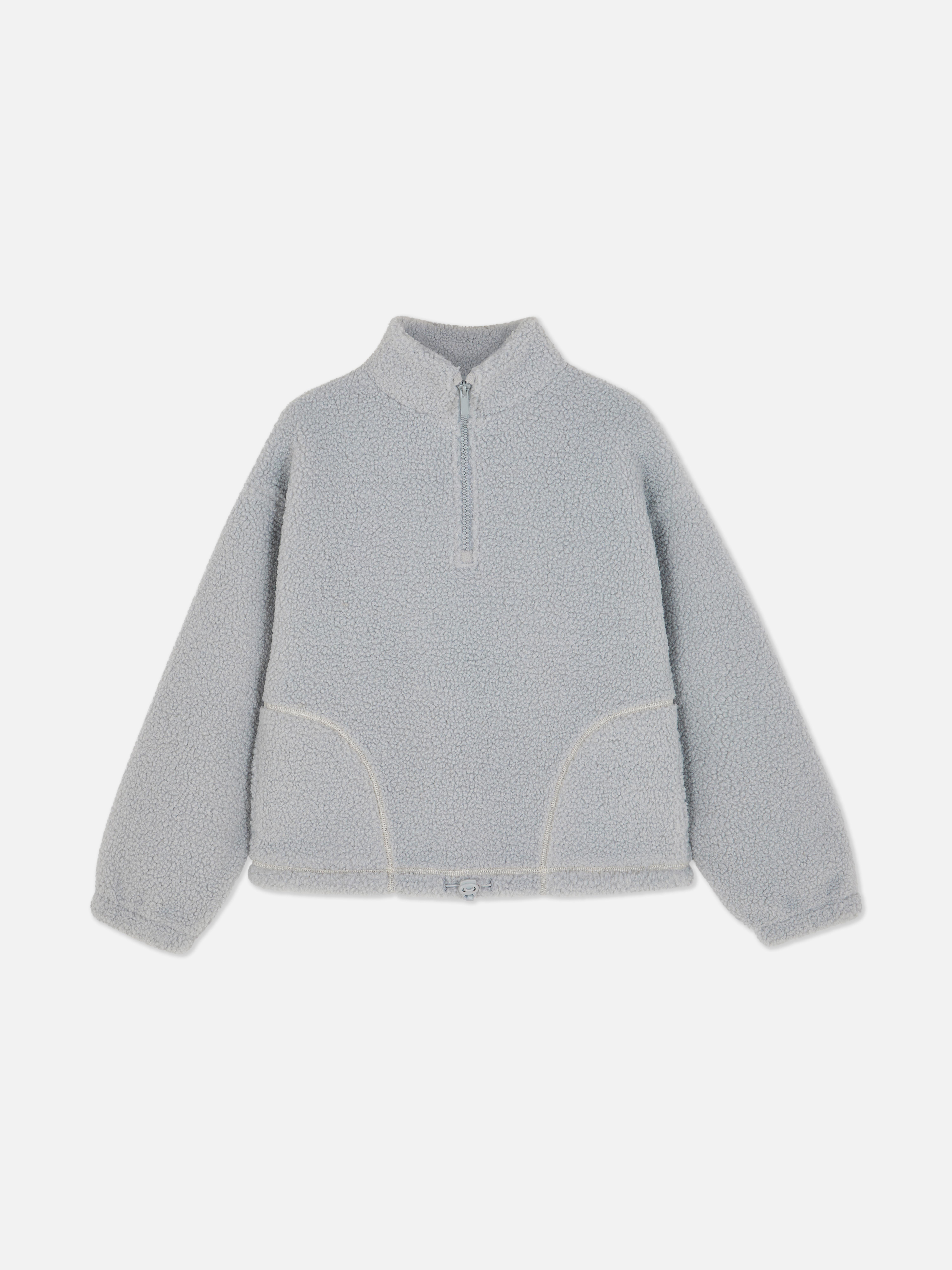 7-15 anos | Camisola forro gola funil Cinzento