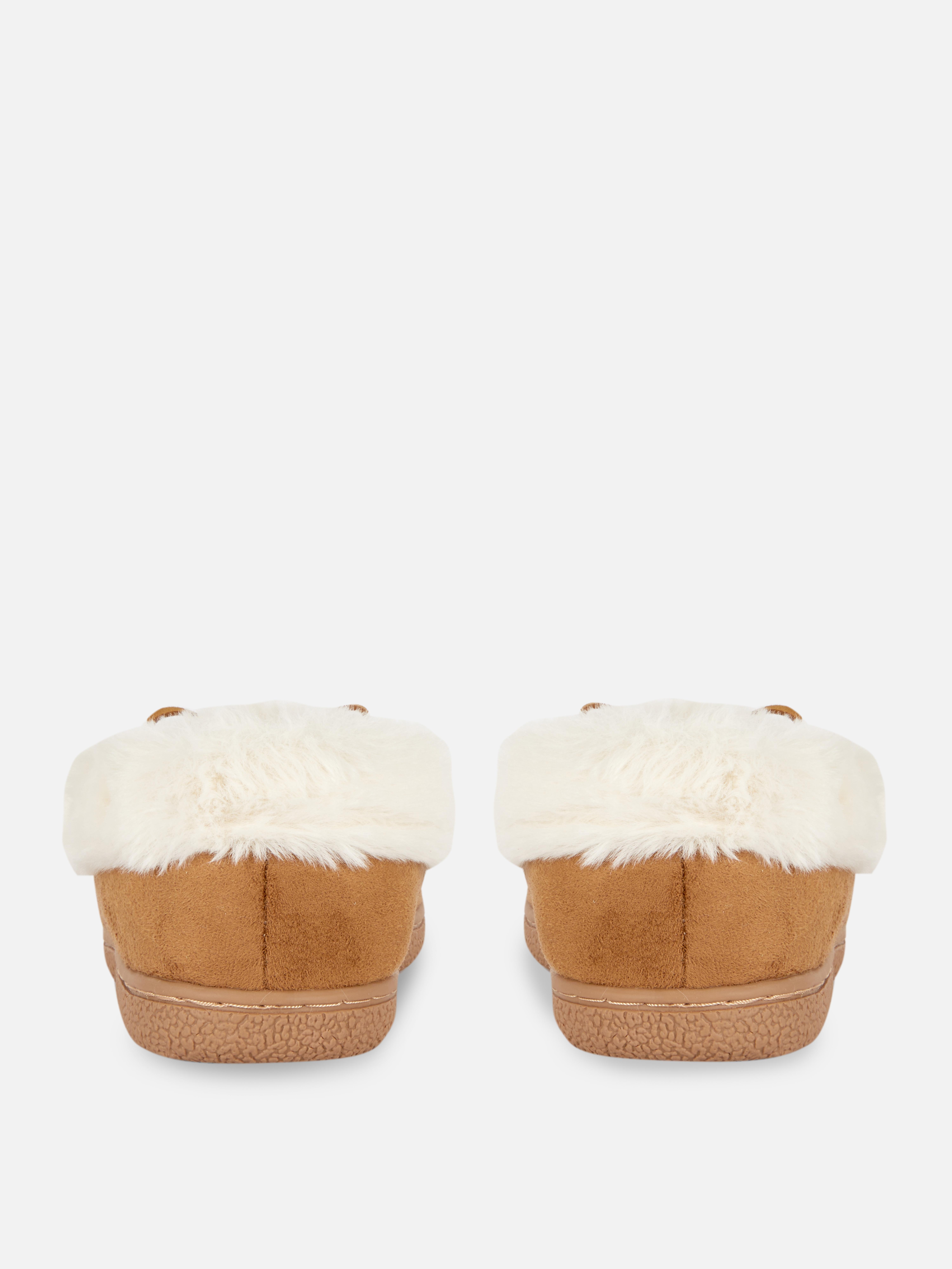 Faux Fur Apron Moccasin