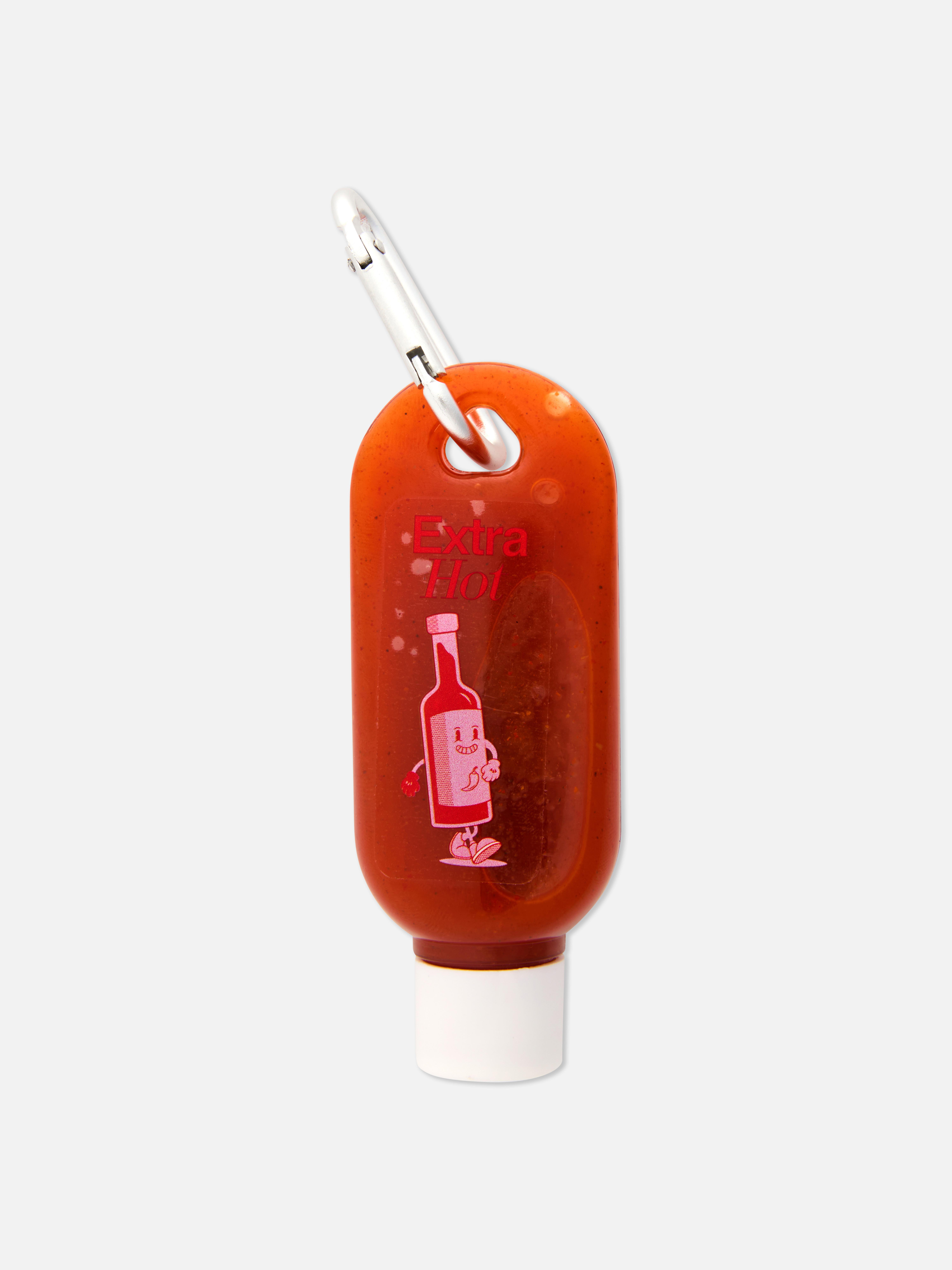Llavero en forma de salsa picante