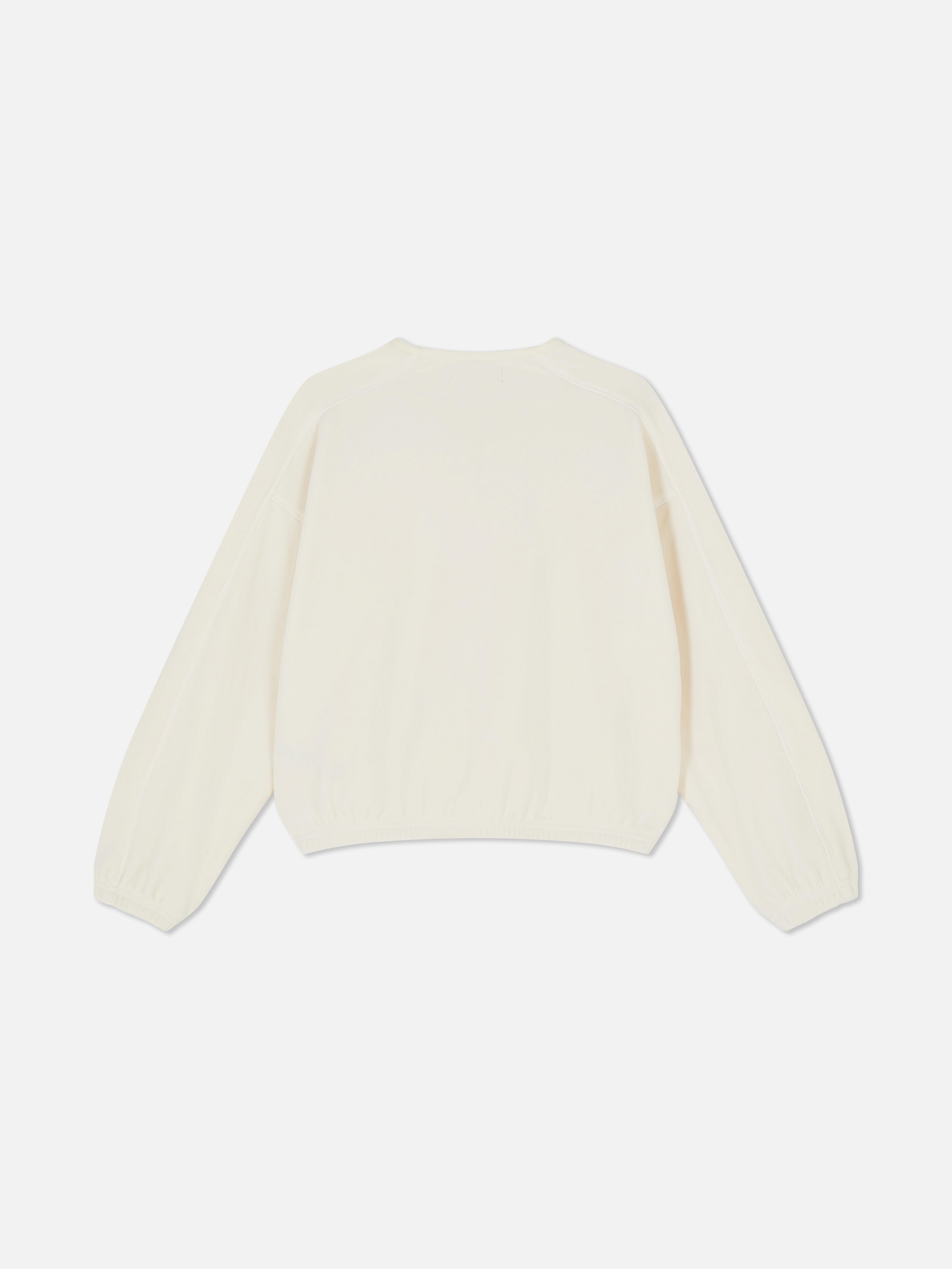7-15 jr | Fleece sweatshirt met halve rits