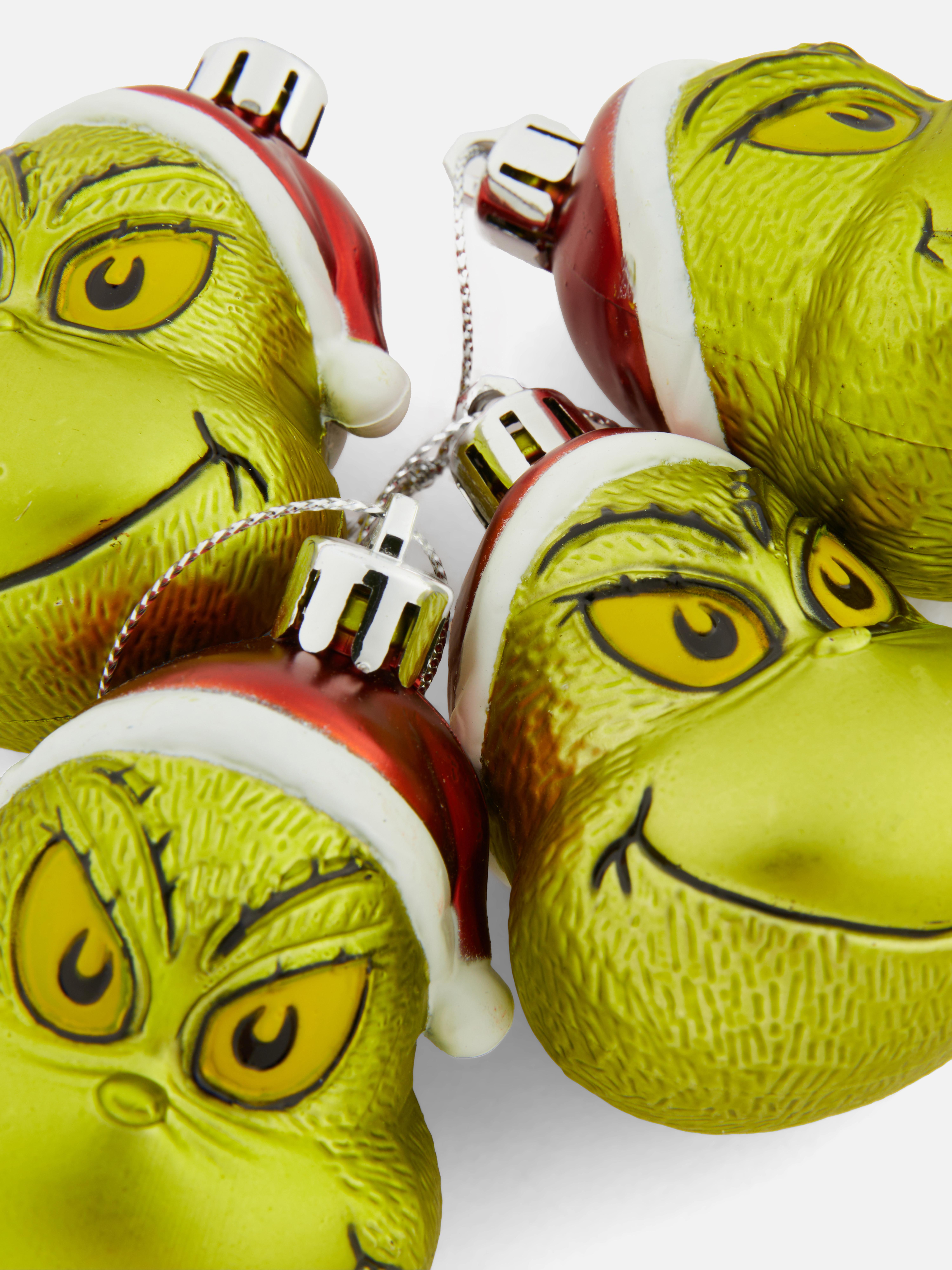 4pk The Grinch Christmas Baubles