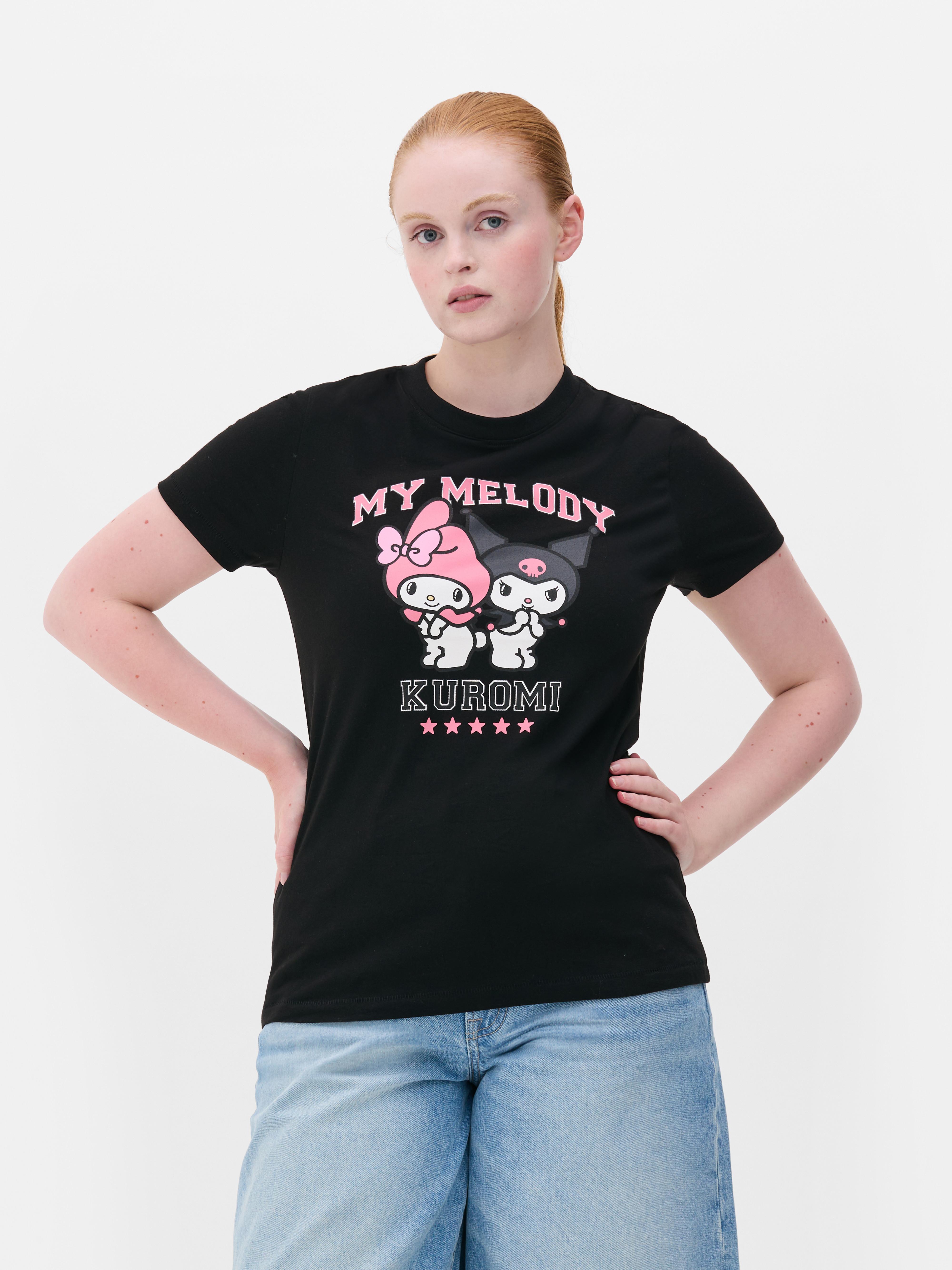 T-shirt à motif Kuromi et My Melody