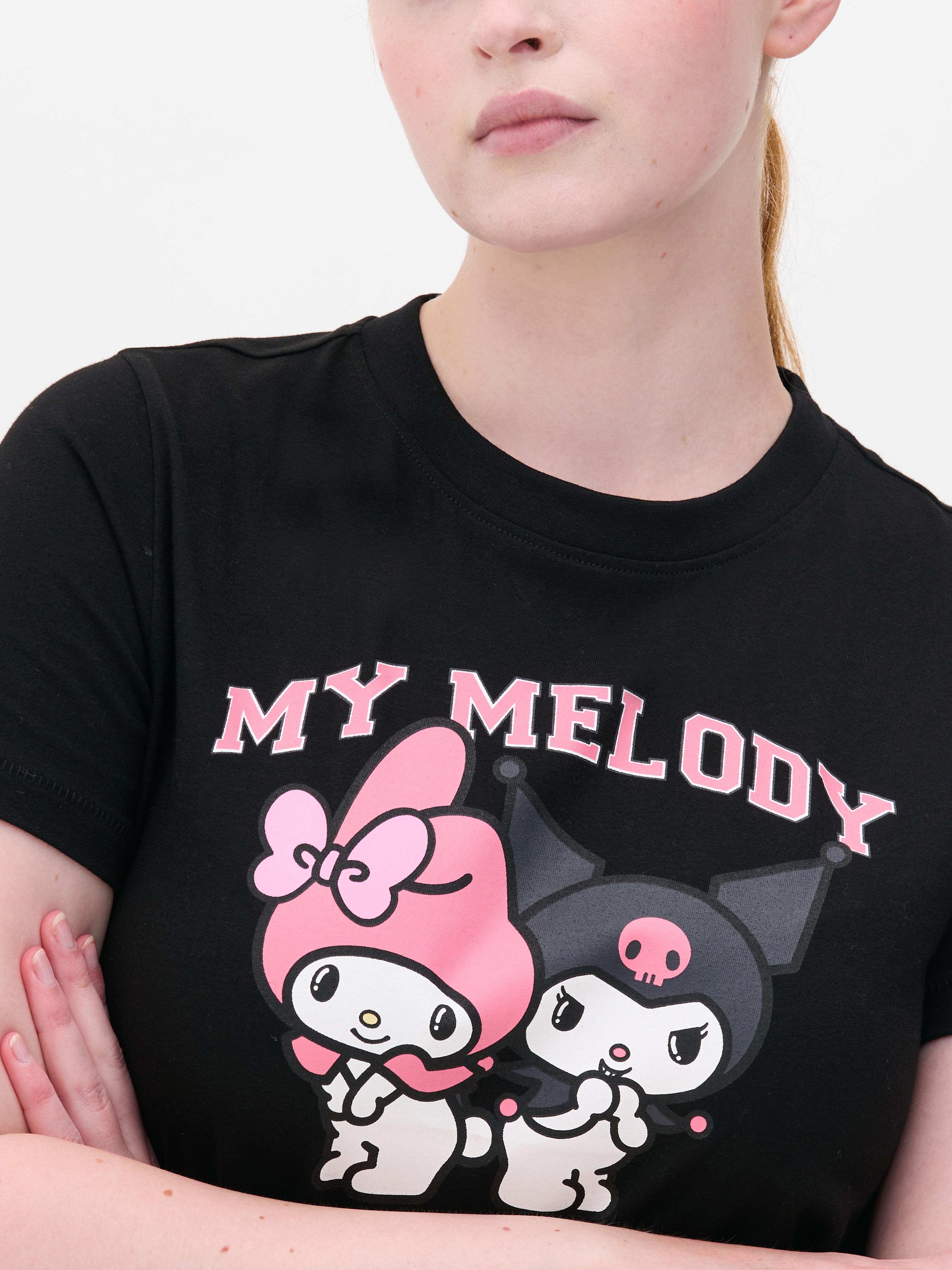 T-shirt à motif Kuromi et My Melody