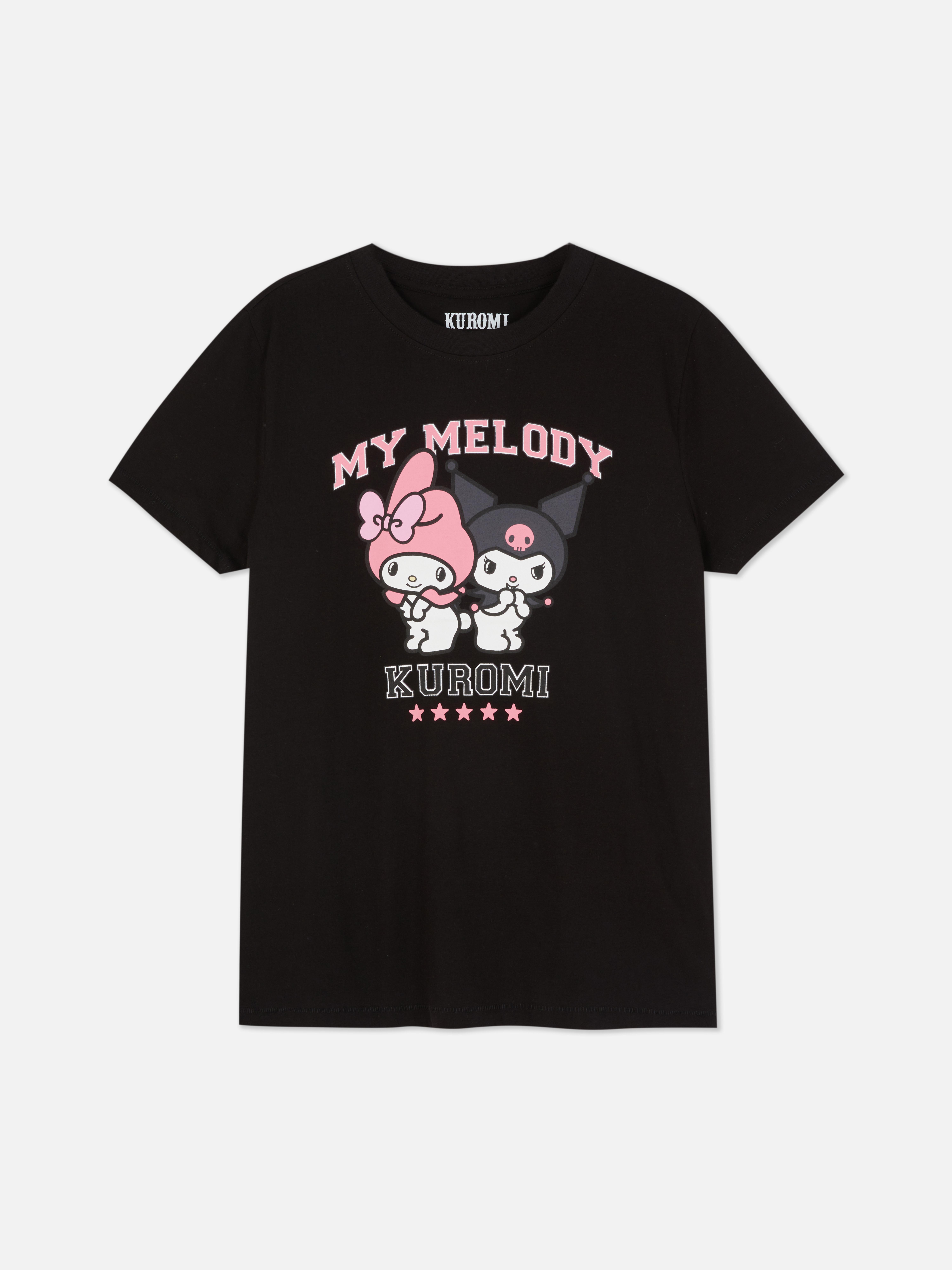 T-shirt à motif Kuromi et My Melody