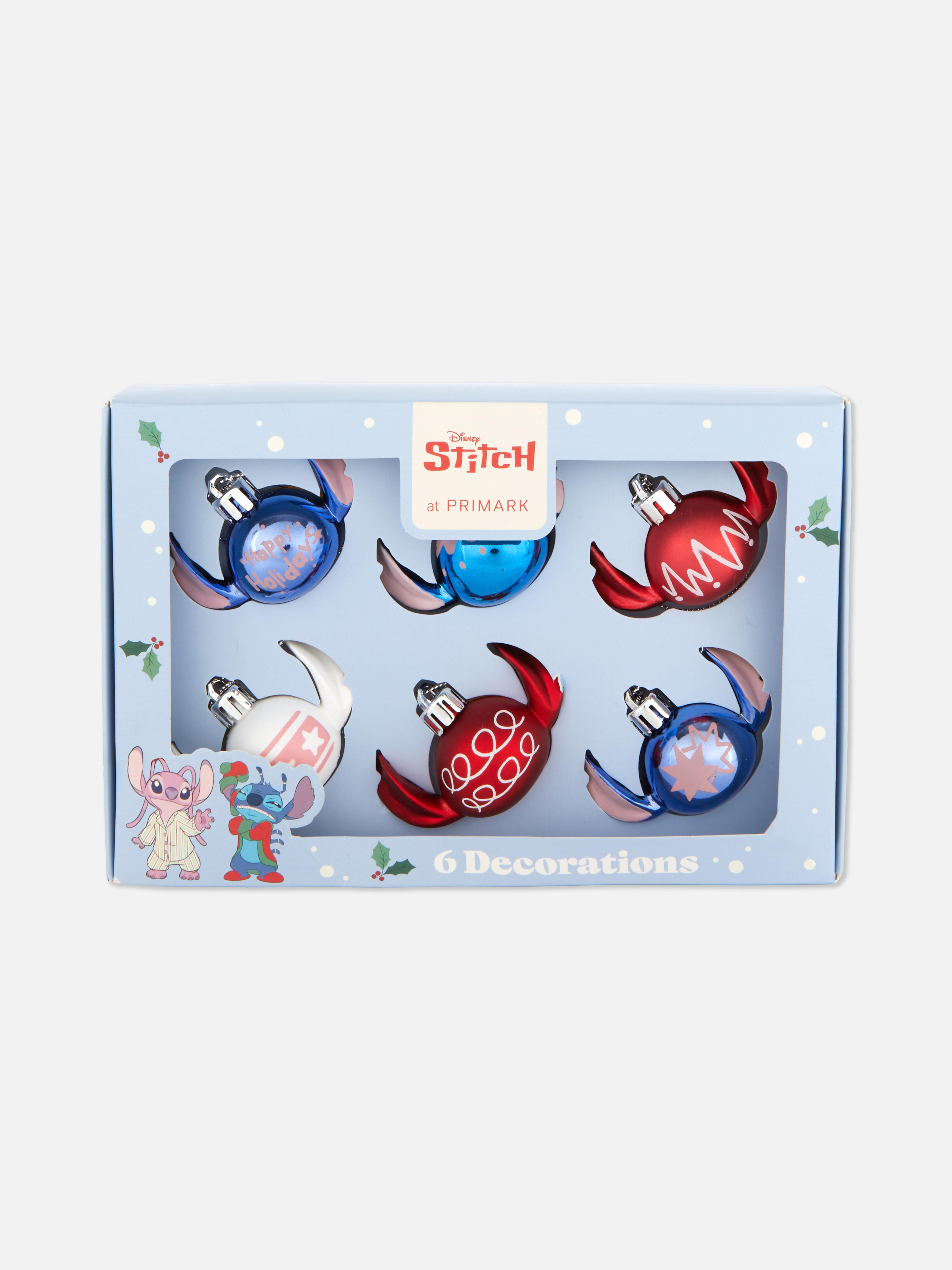 Kerstballen Disney's Stitch, set van 6