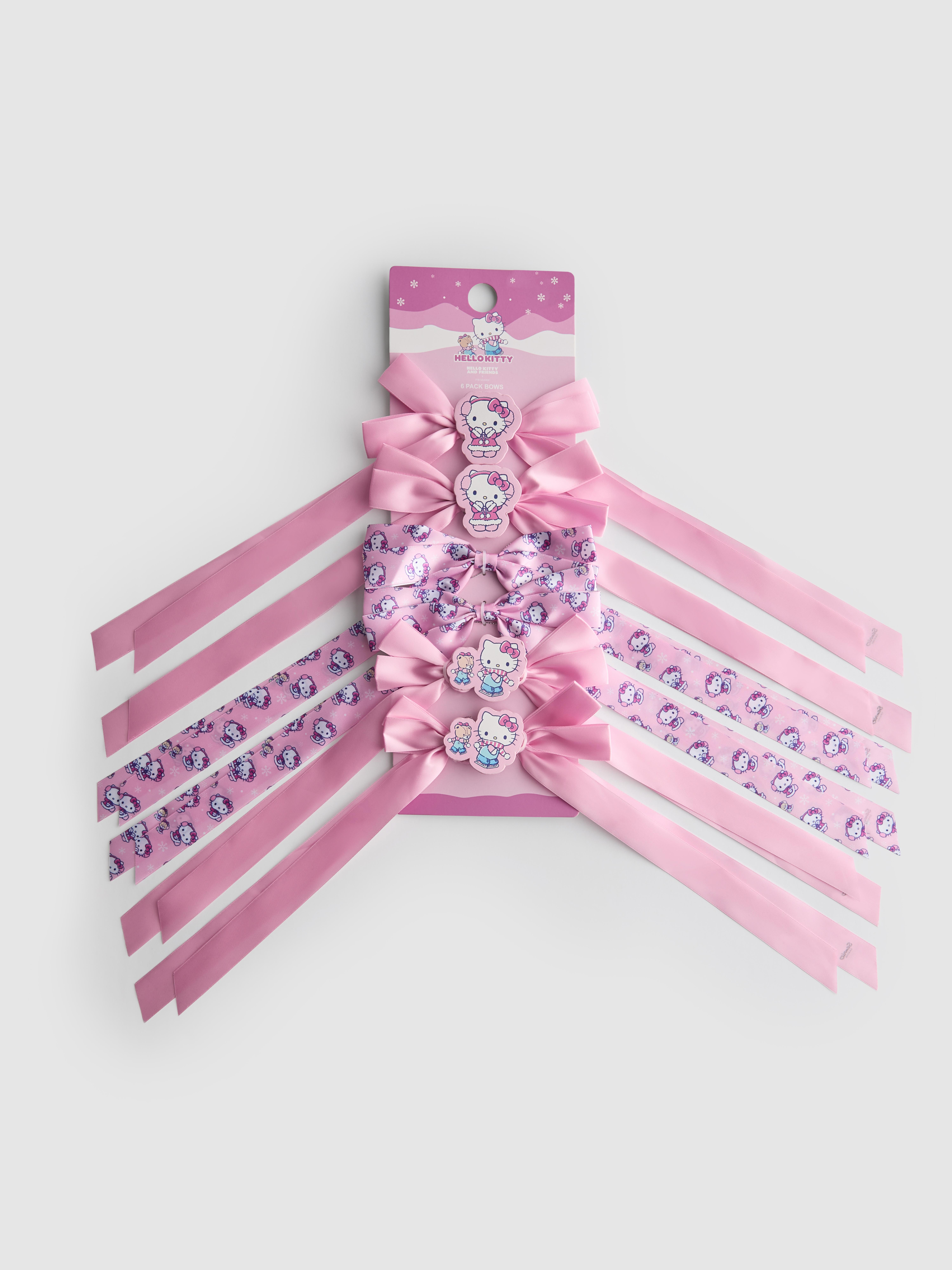 6pk Hello Kitty Bow Christmas Decorations