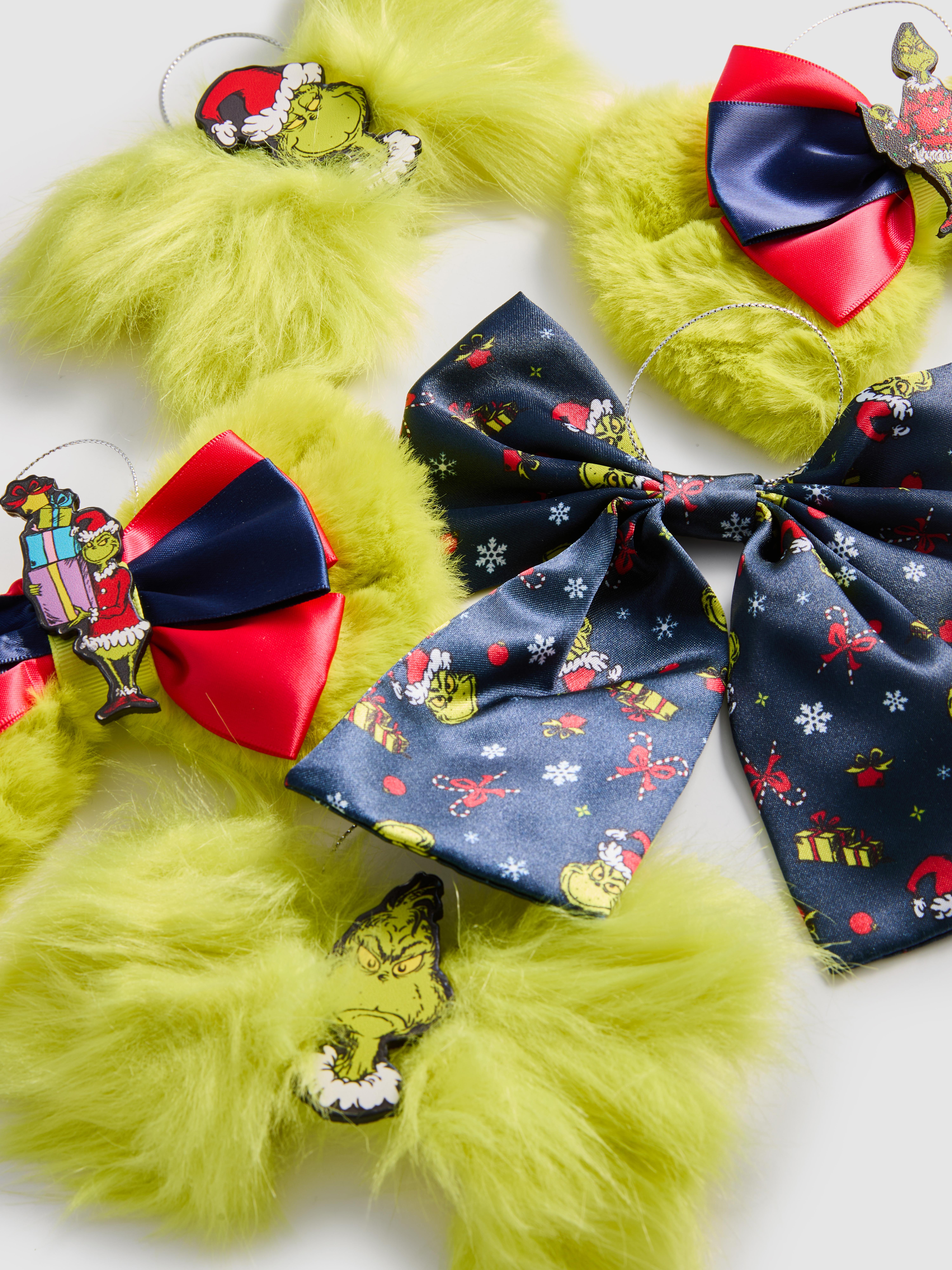 6pk The Grinch Christmas Tree Bow Decorations