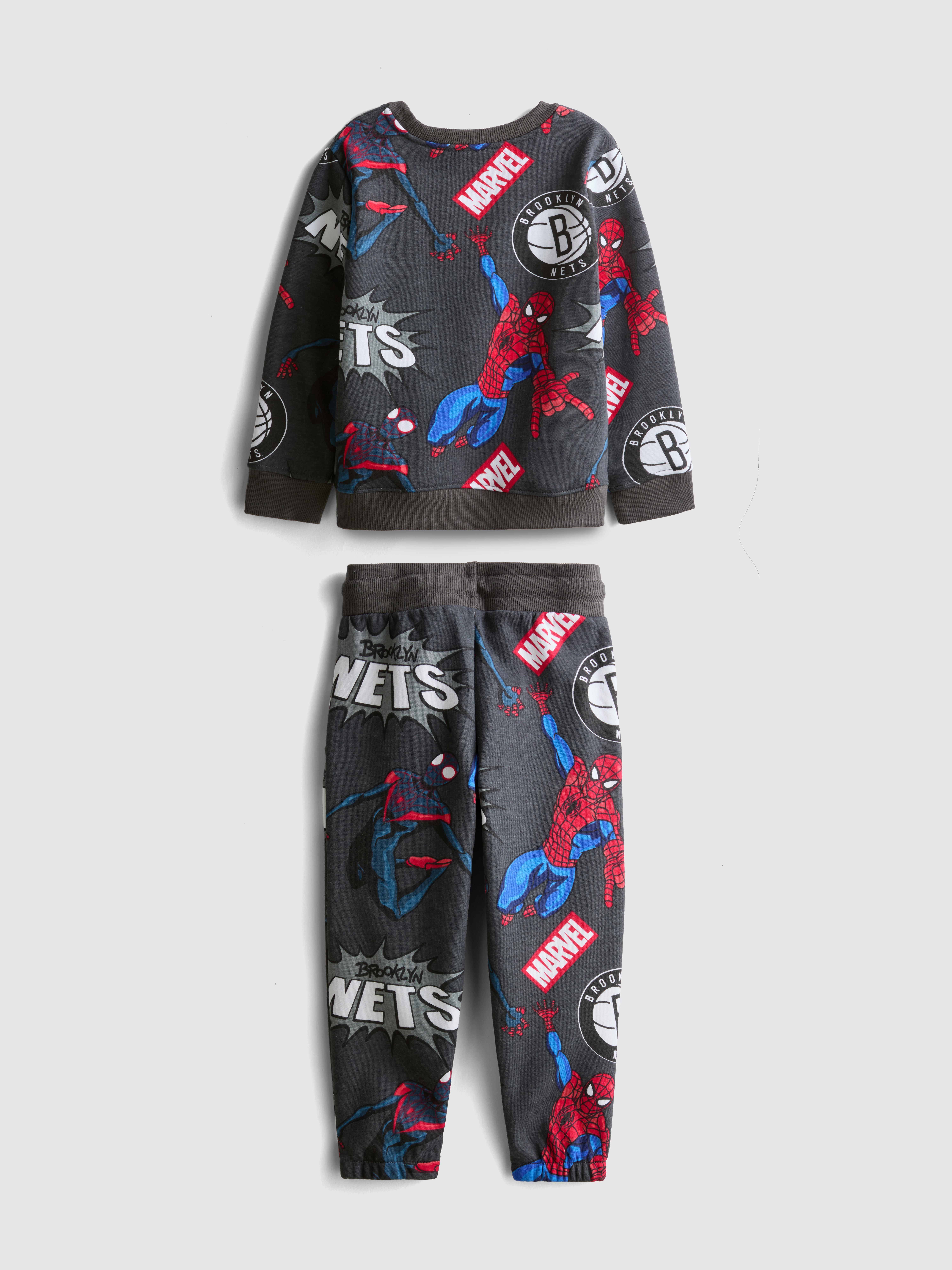 1.5-8yrs | Brooklyn Nets X Spider-Man Sweatshirt and Joggers Set