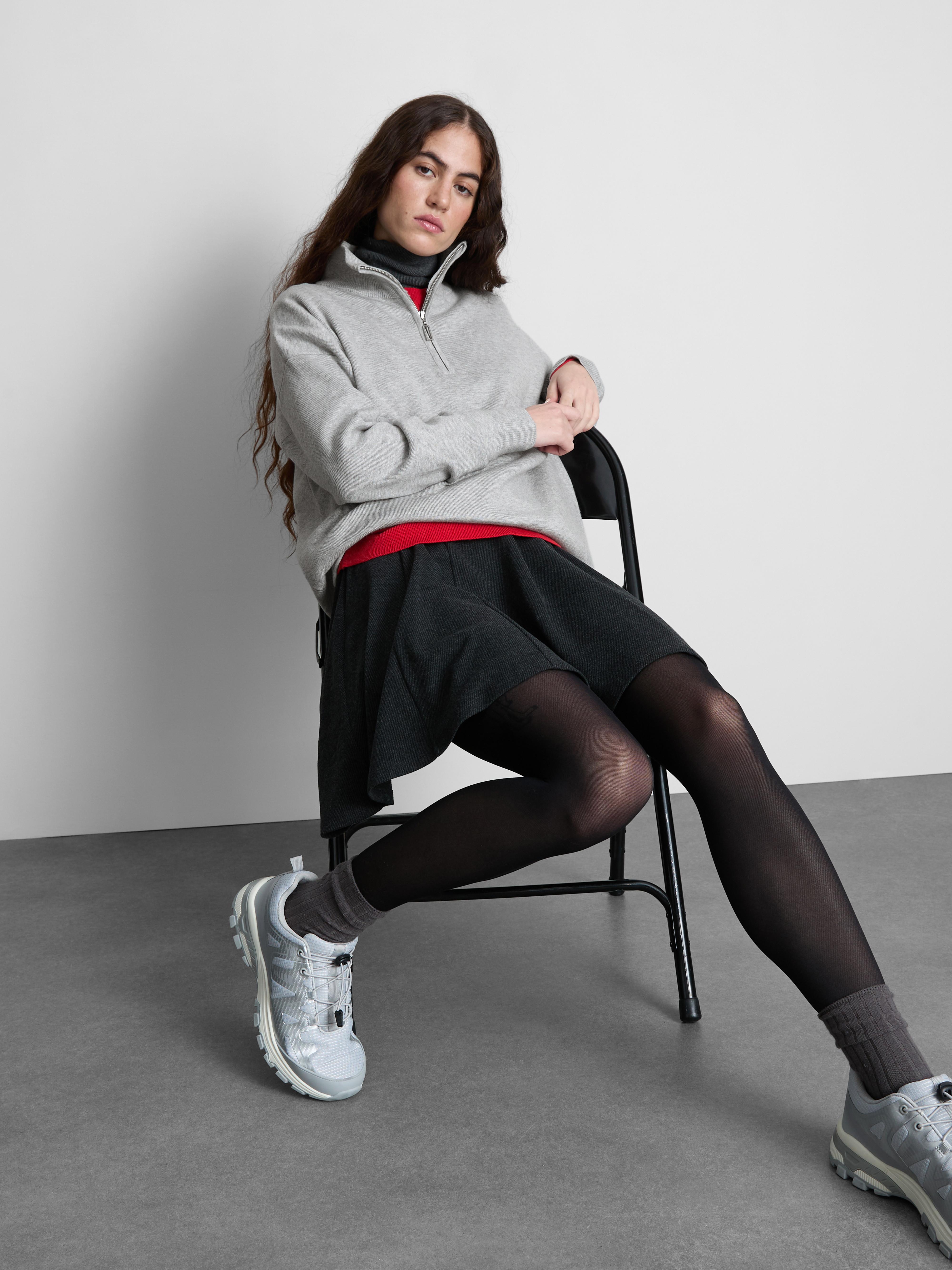 Compacte trui met halve rits