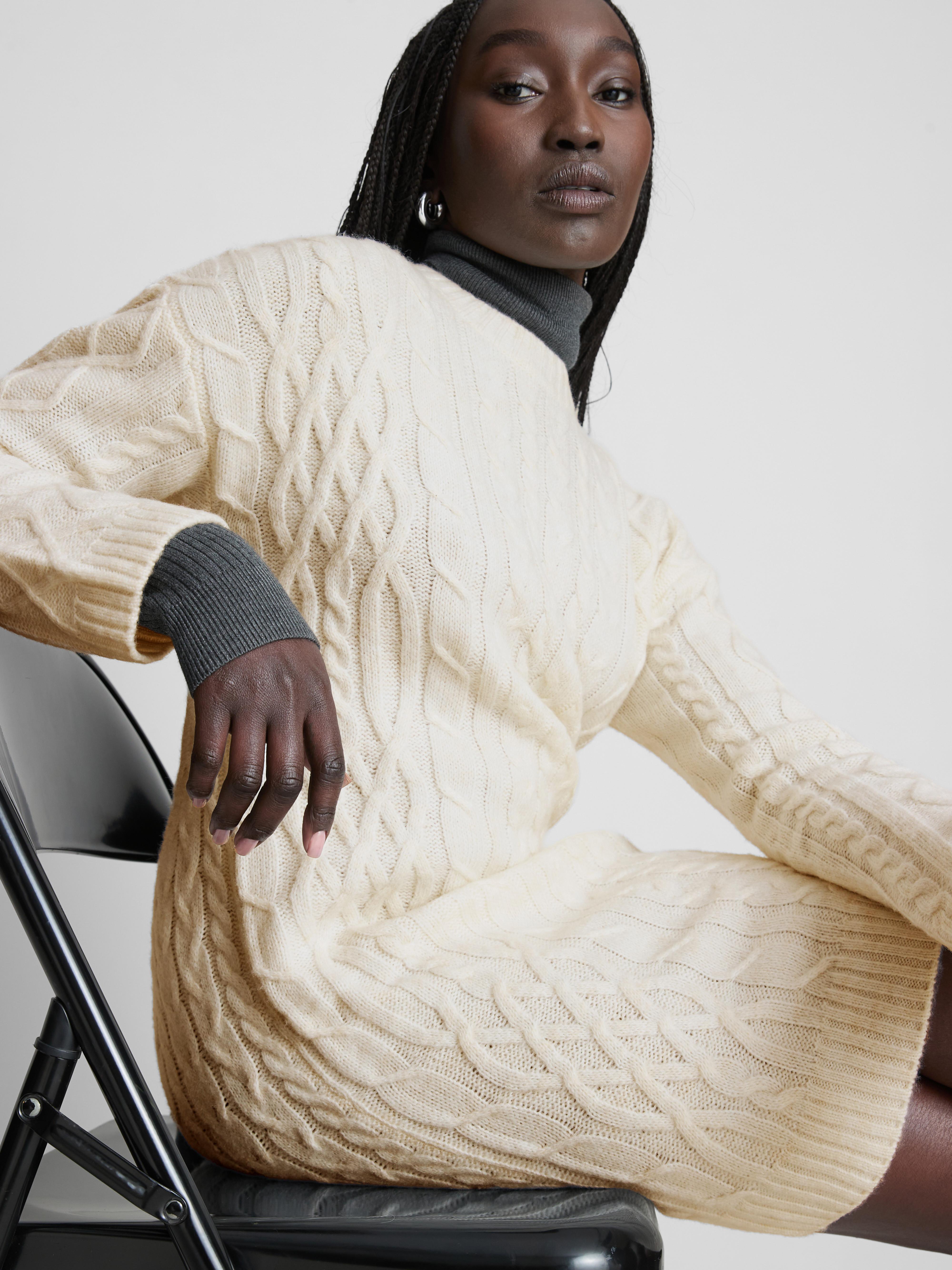 Cable Knit Mini Jumper Dress