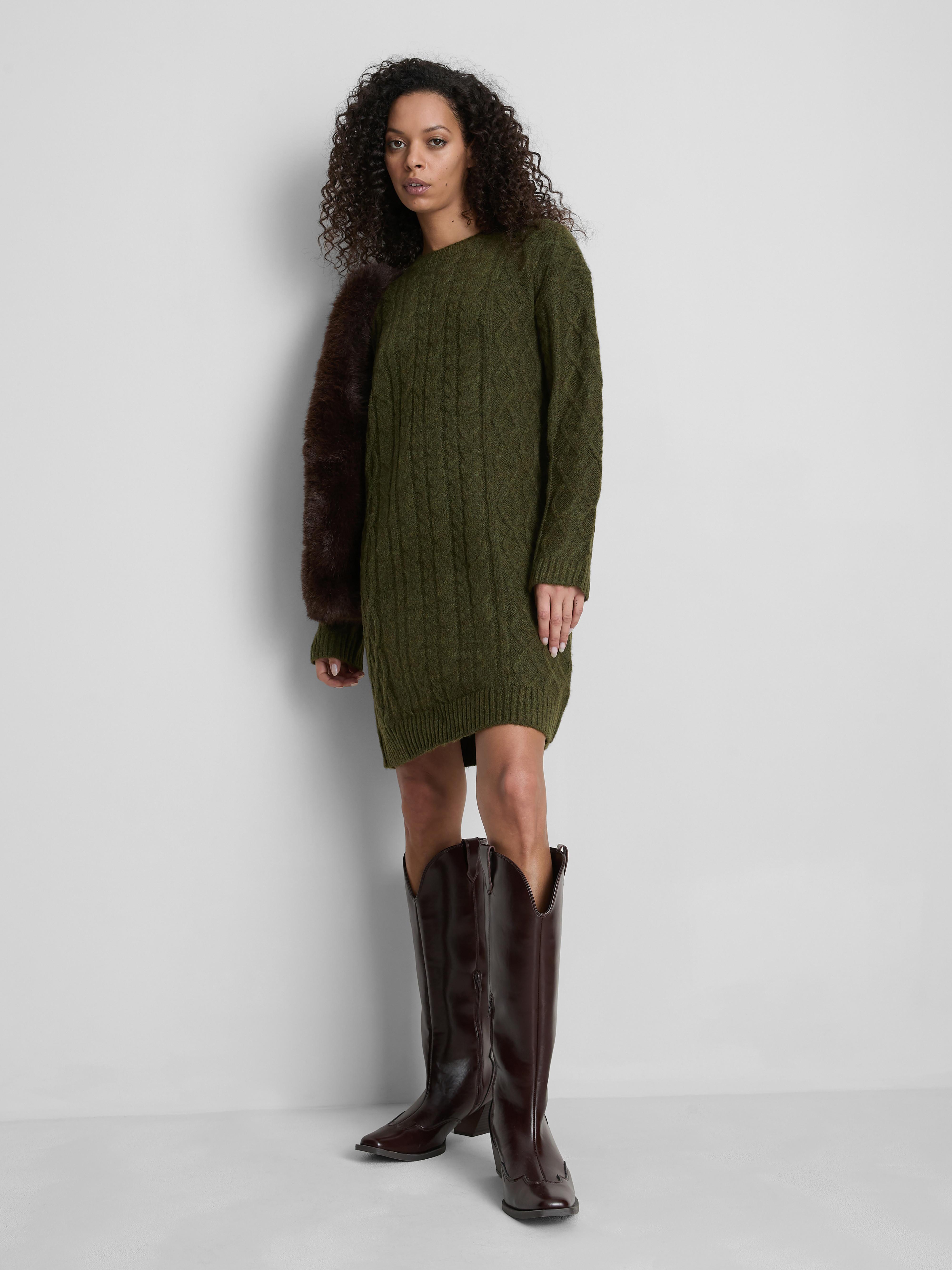 Cable Knit Mini Jumper Dress