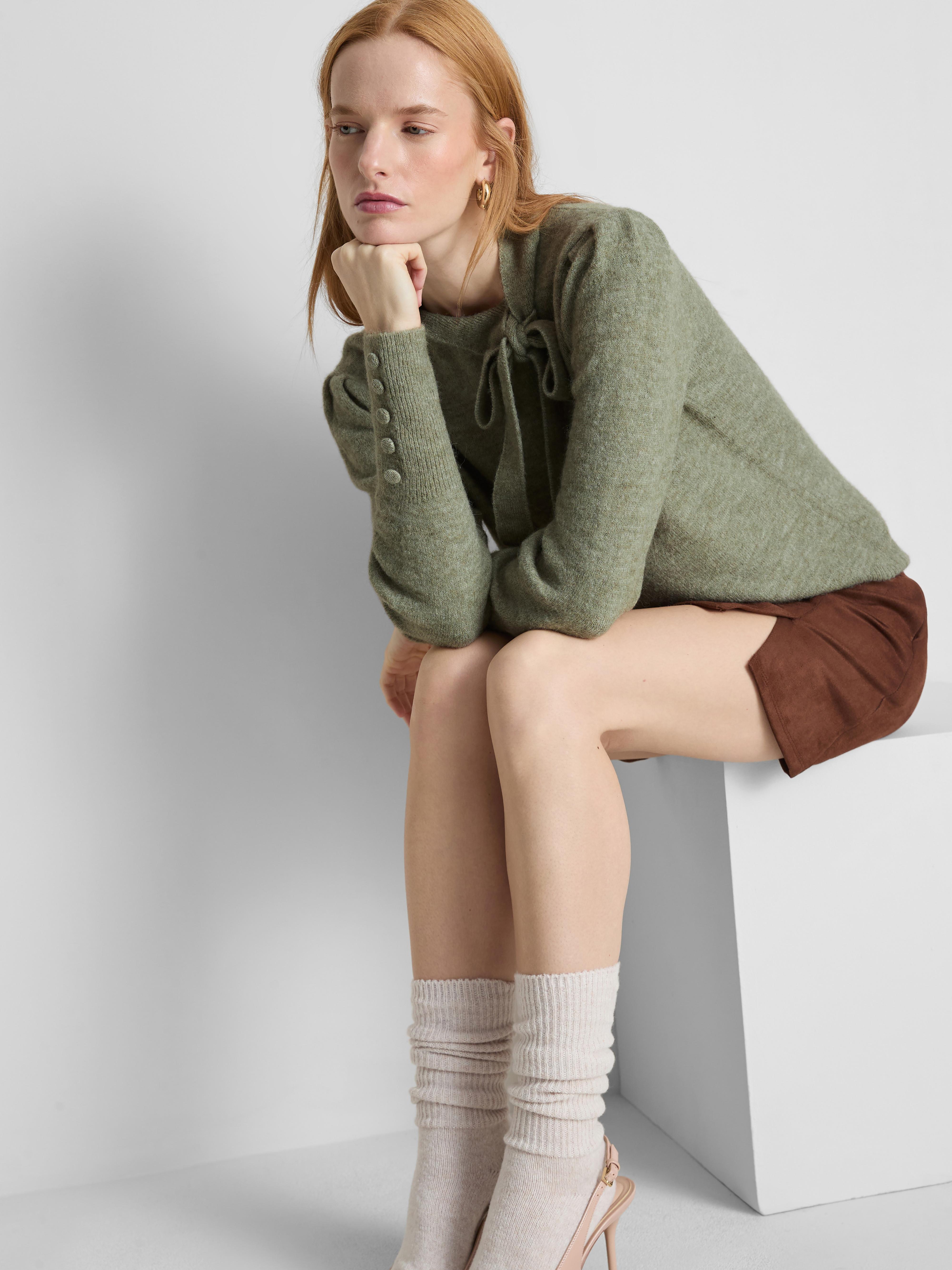 Bow Collar Knit Jumper