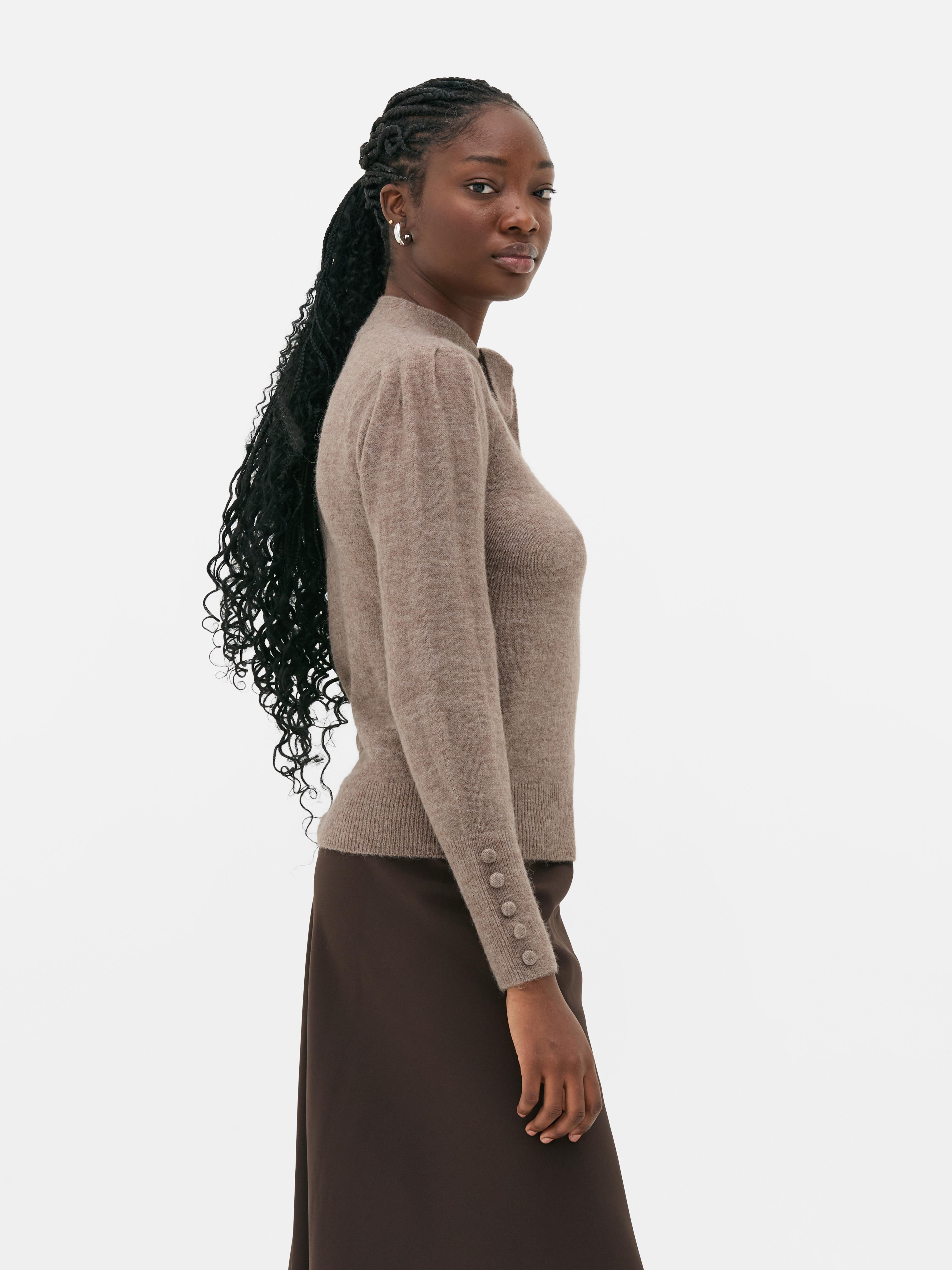 Bow Collar Knit Jumper