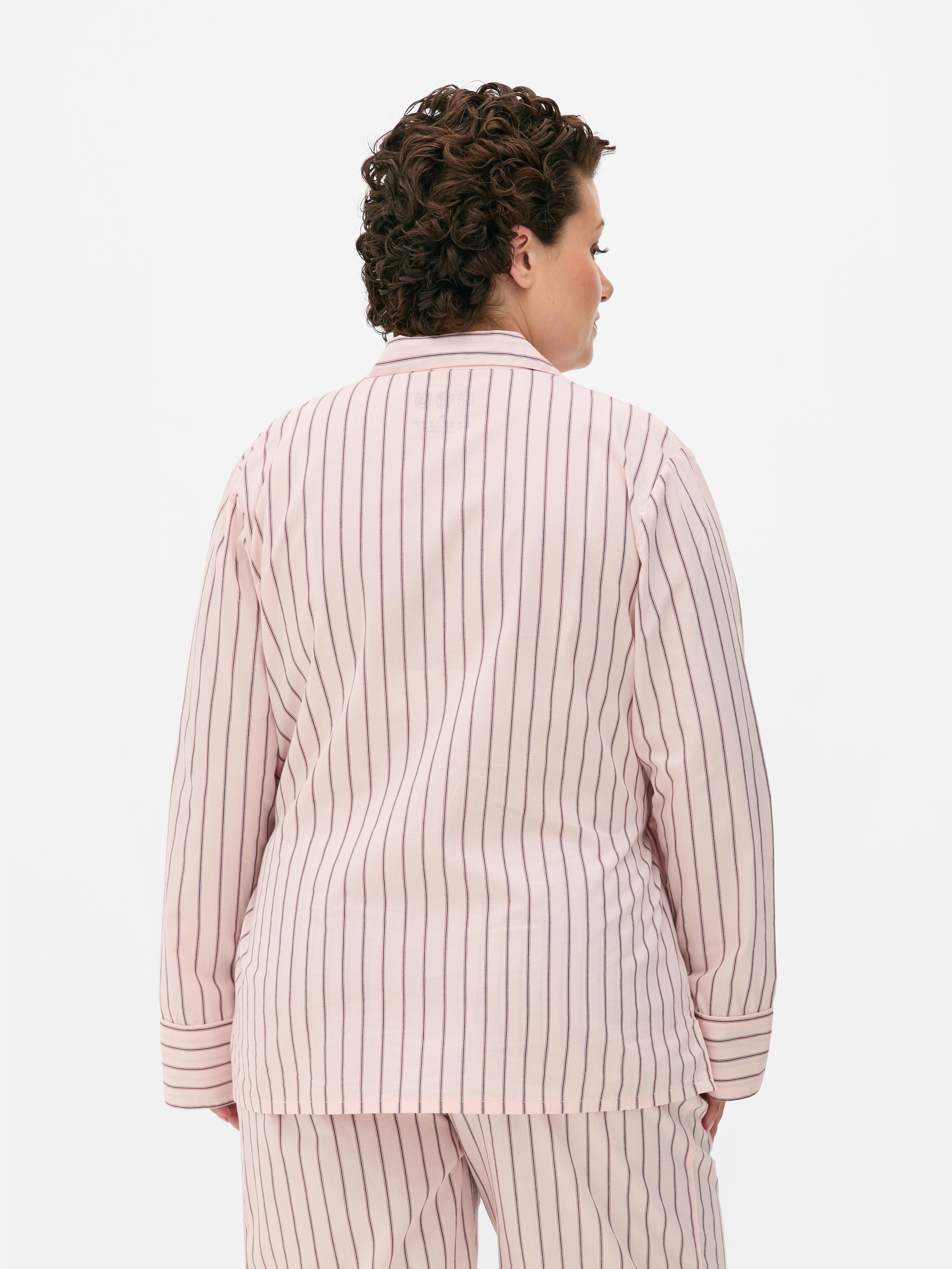 Breast Cancer Awareness Wrapped Stripe Pyjama Shirt