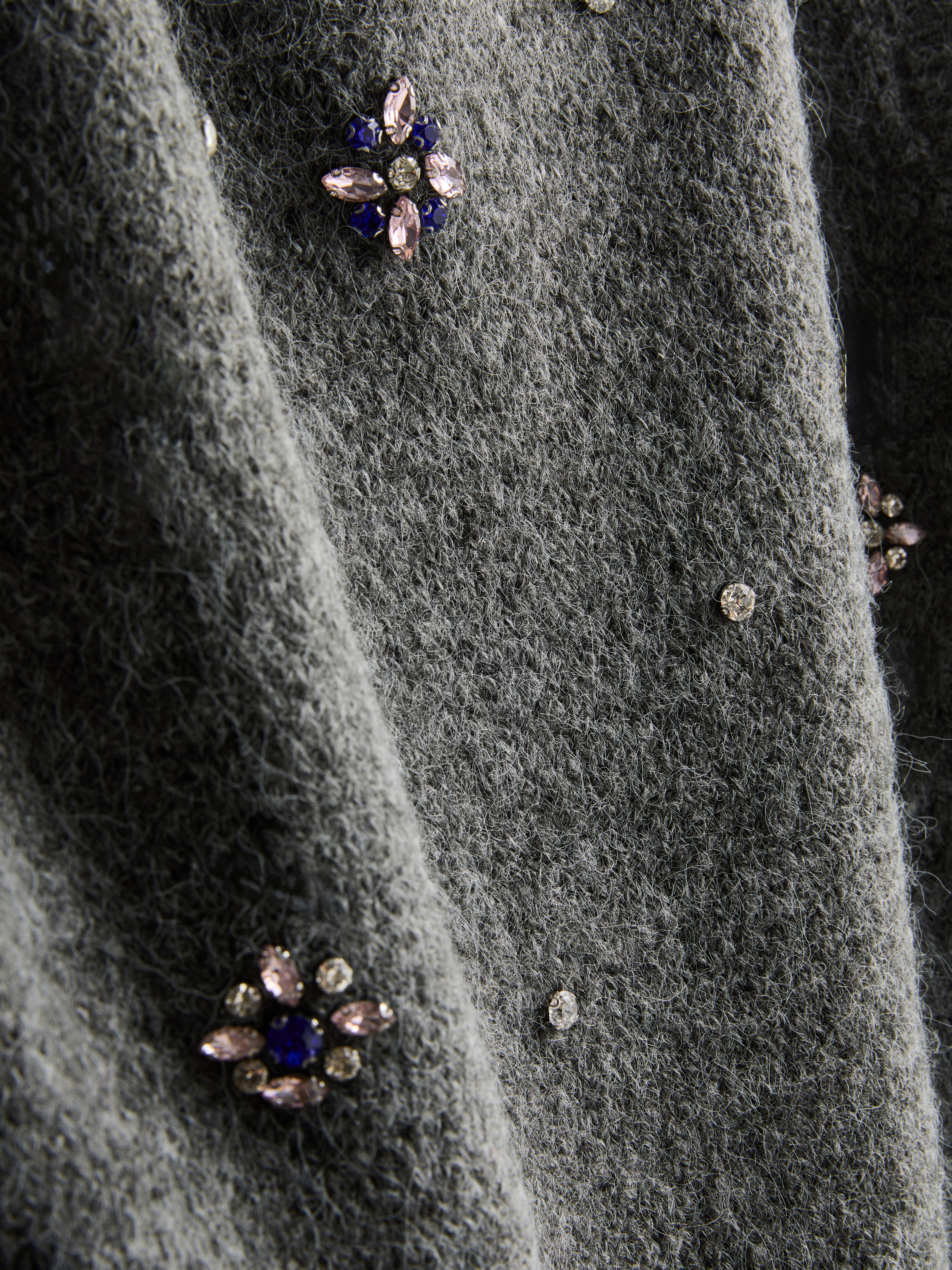 Pull sans manches en maille à strass