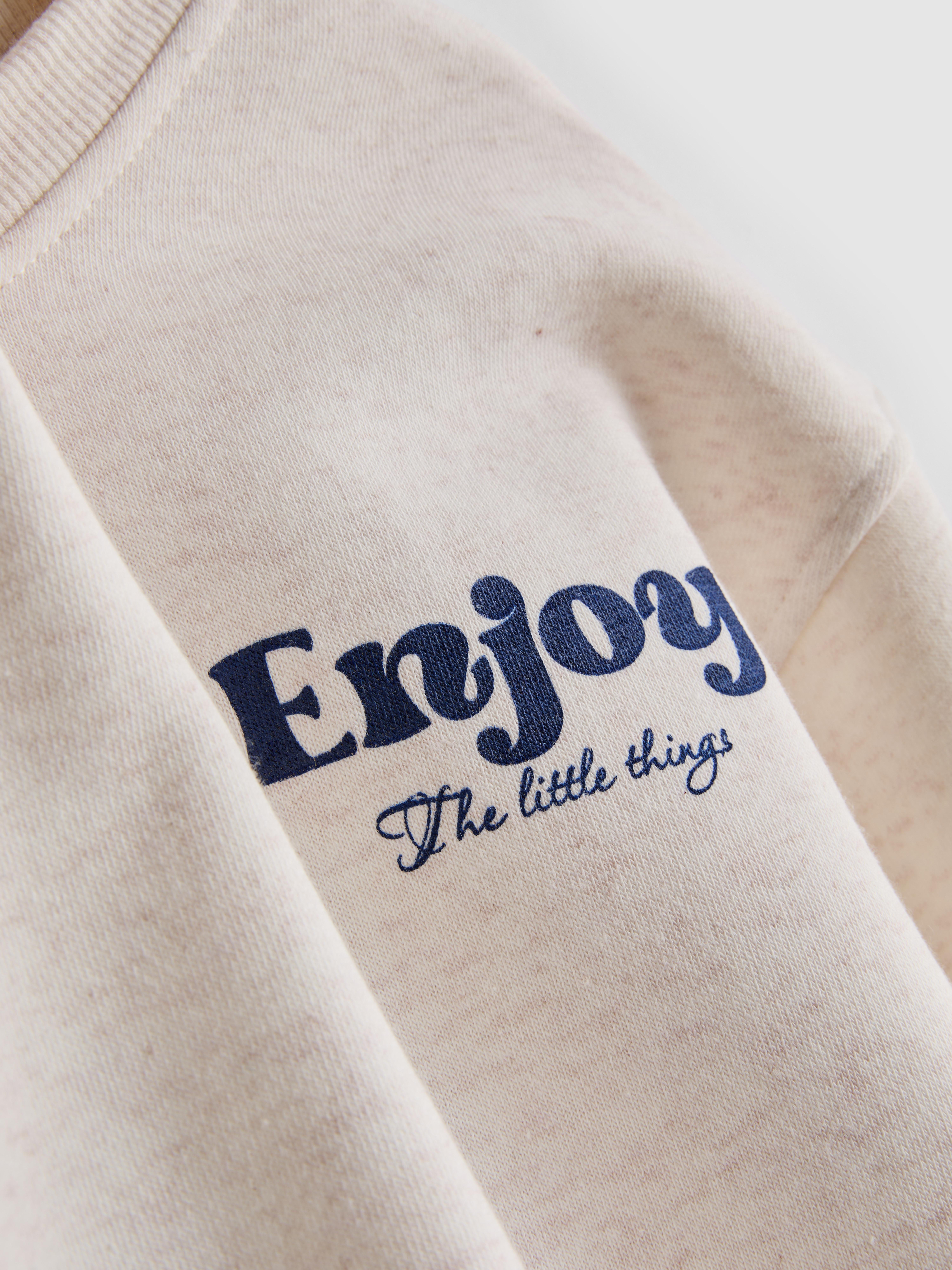 Girls Oatmeal 1.5-8yrs | Graphic Sweatshirt and Wide Leg Joggers Set