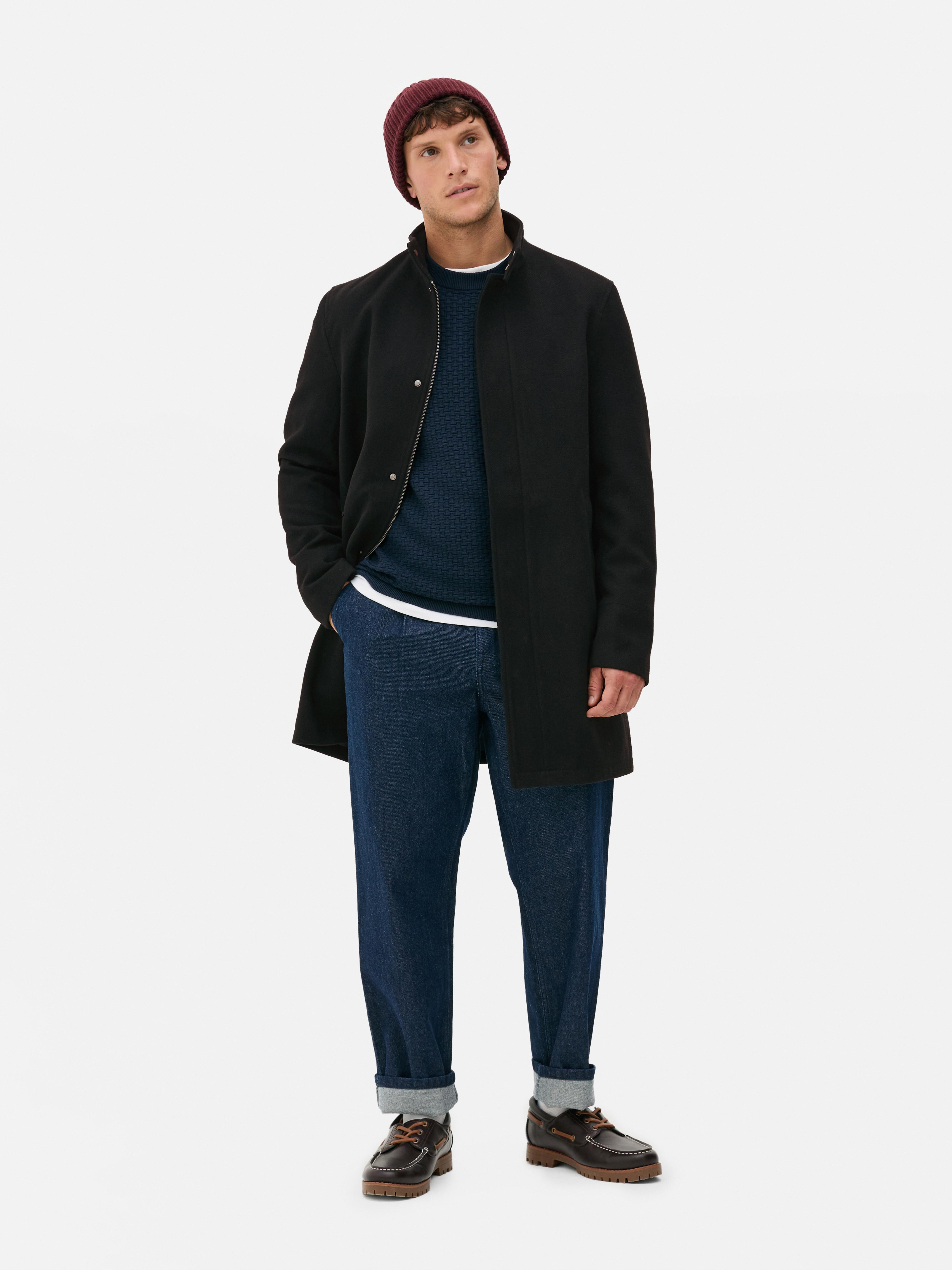 Zip-Up Long Coat