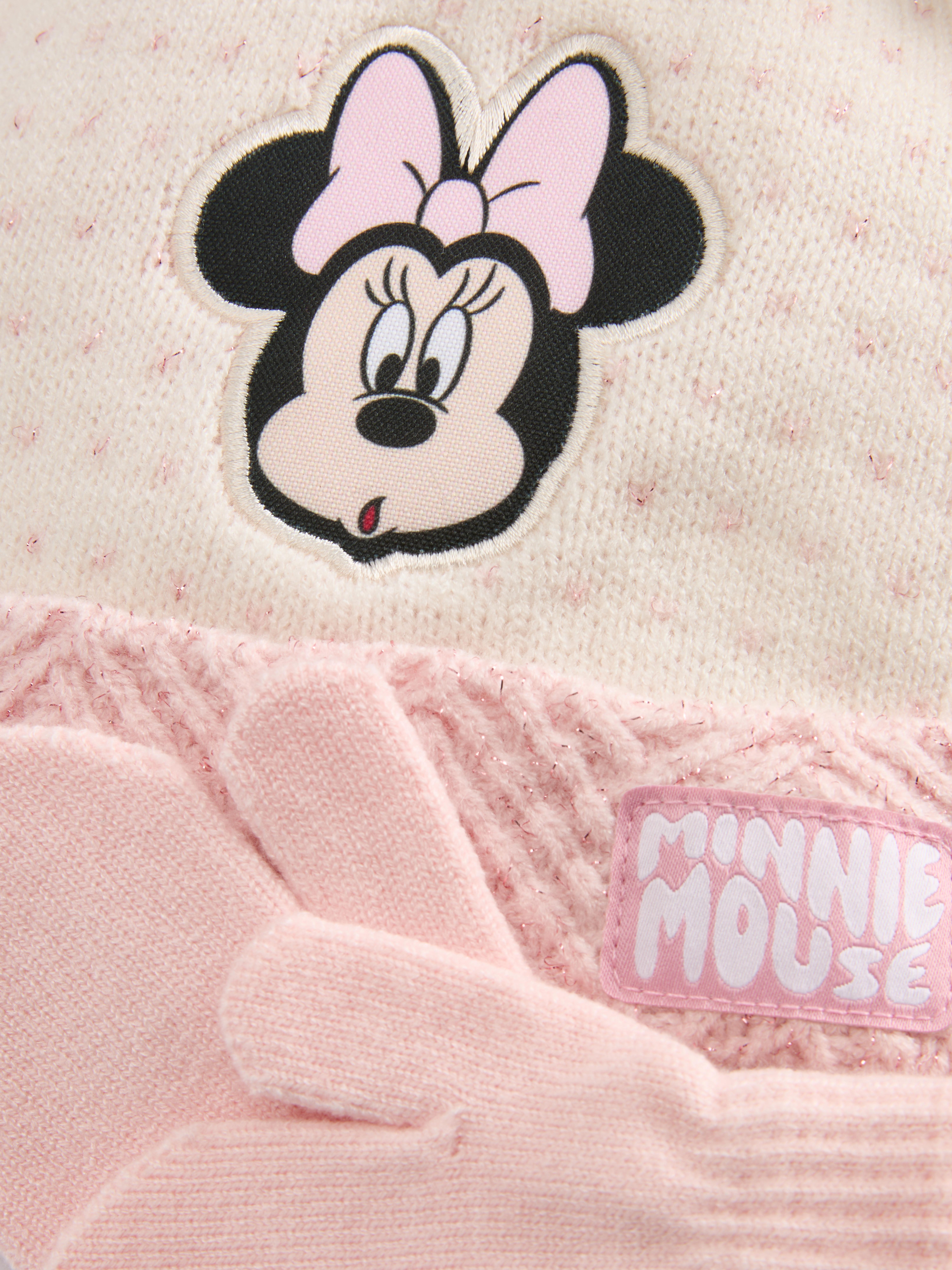 Disney’s Minnie Mouse Hat and Mittens Accessory Set