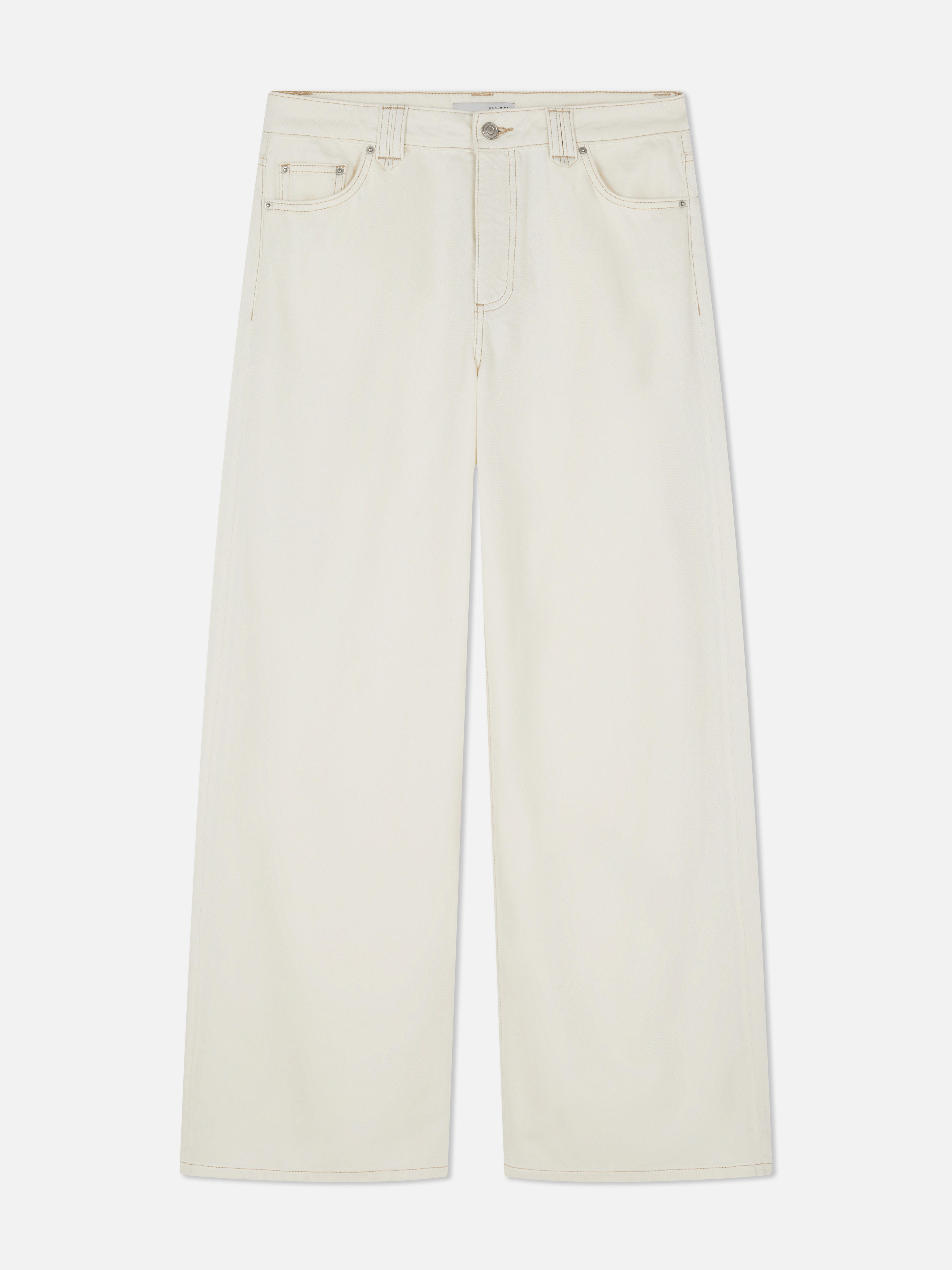 Mid-Rise Wide Leg Jeans