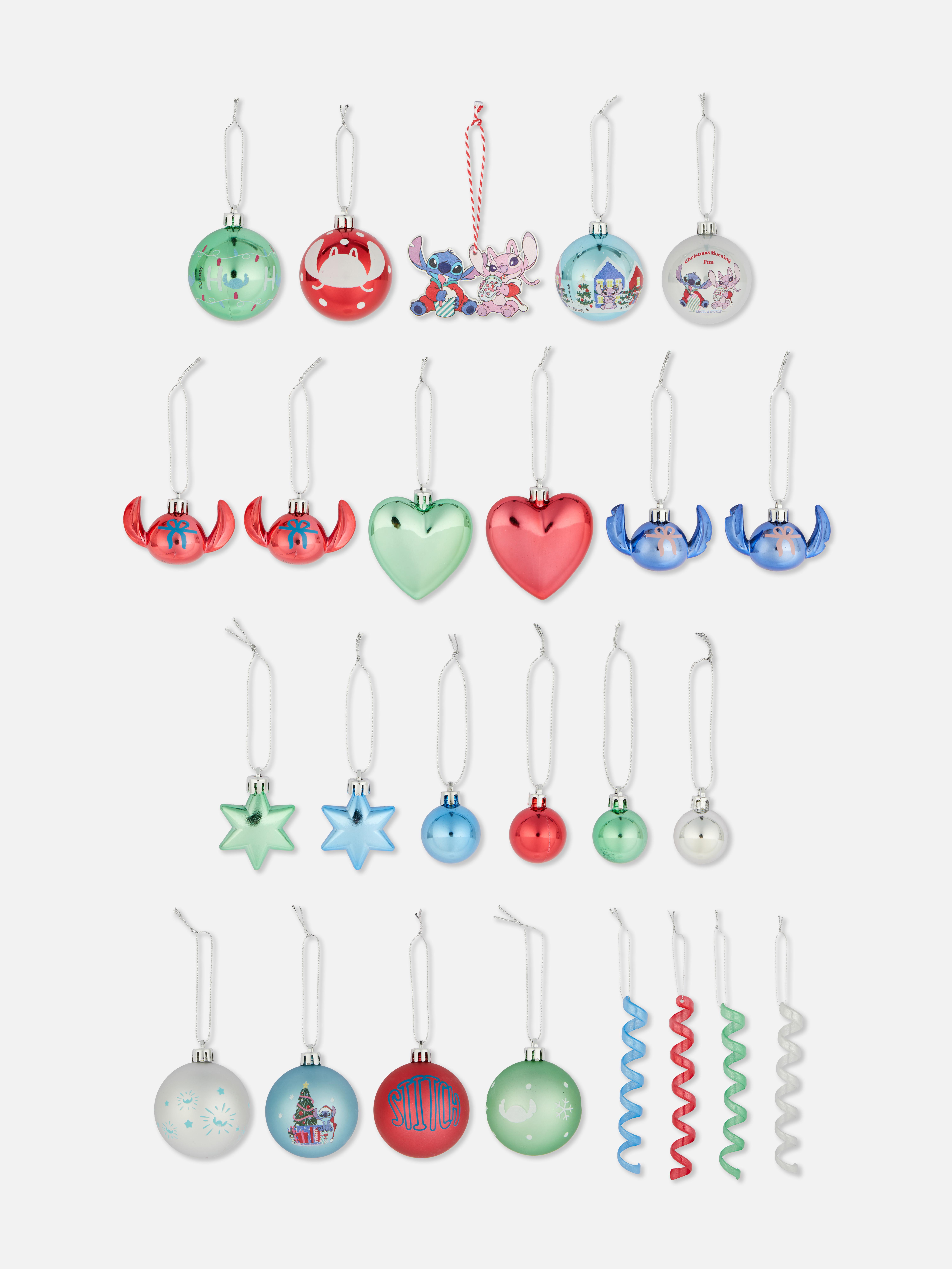 Set de adornos navideños de Stitch de Disney