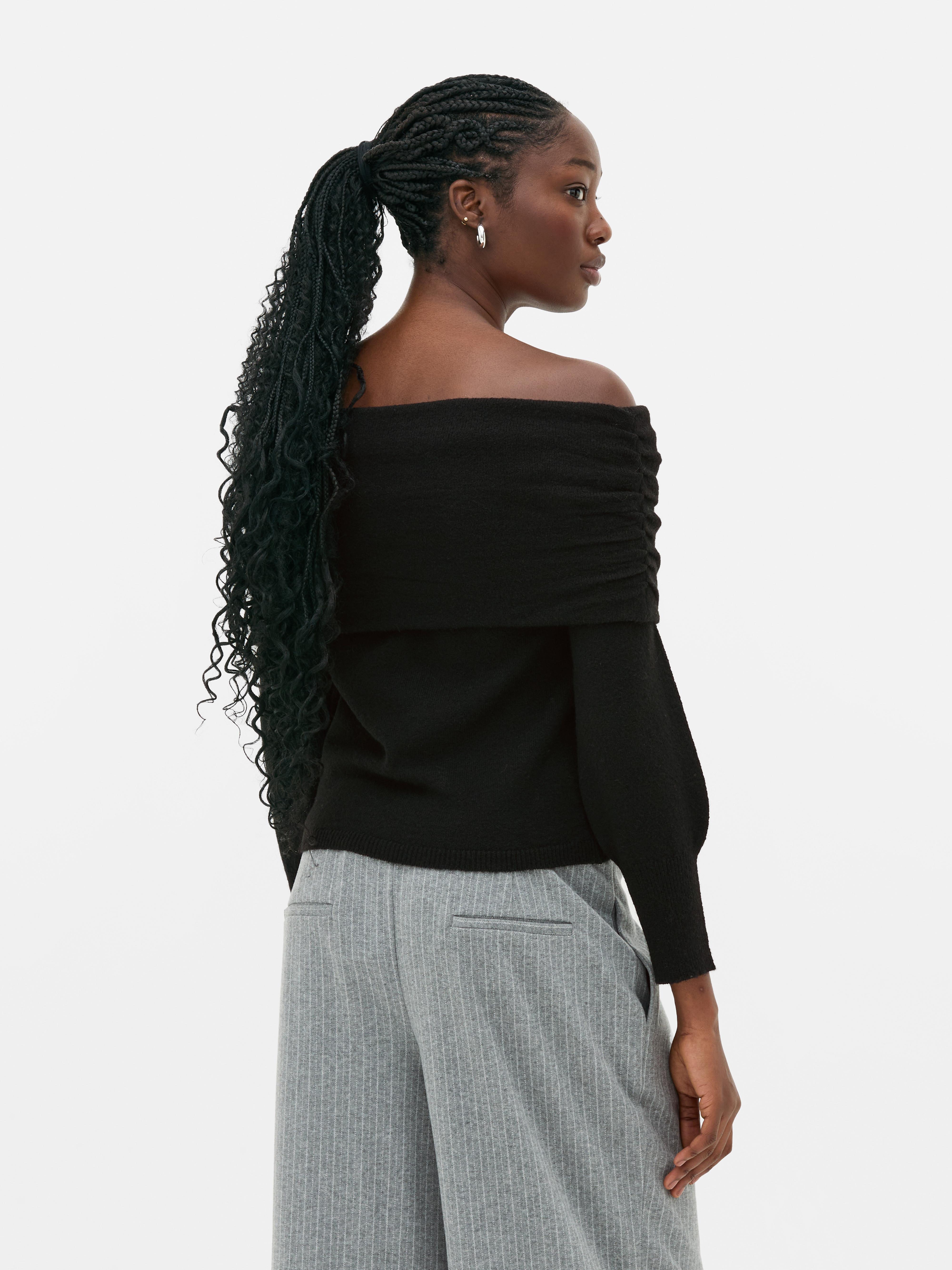 Fold Over Bardot Jumper