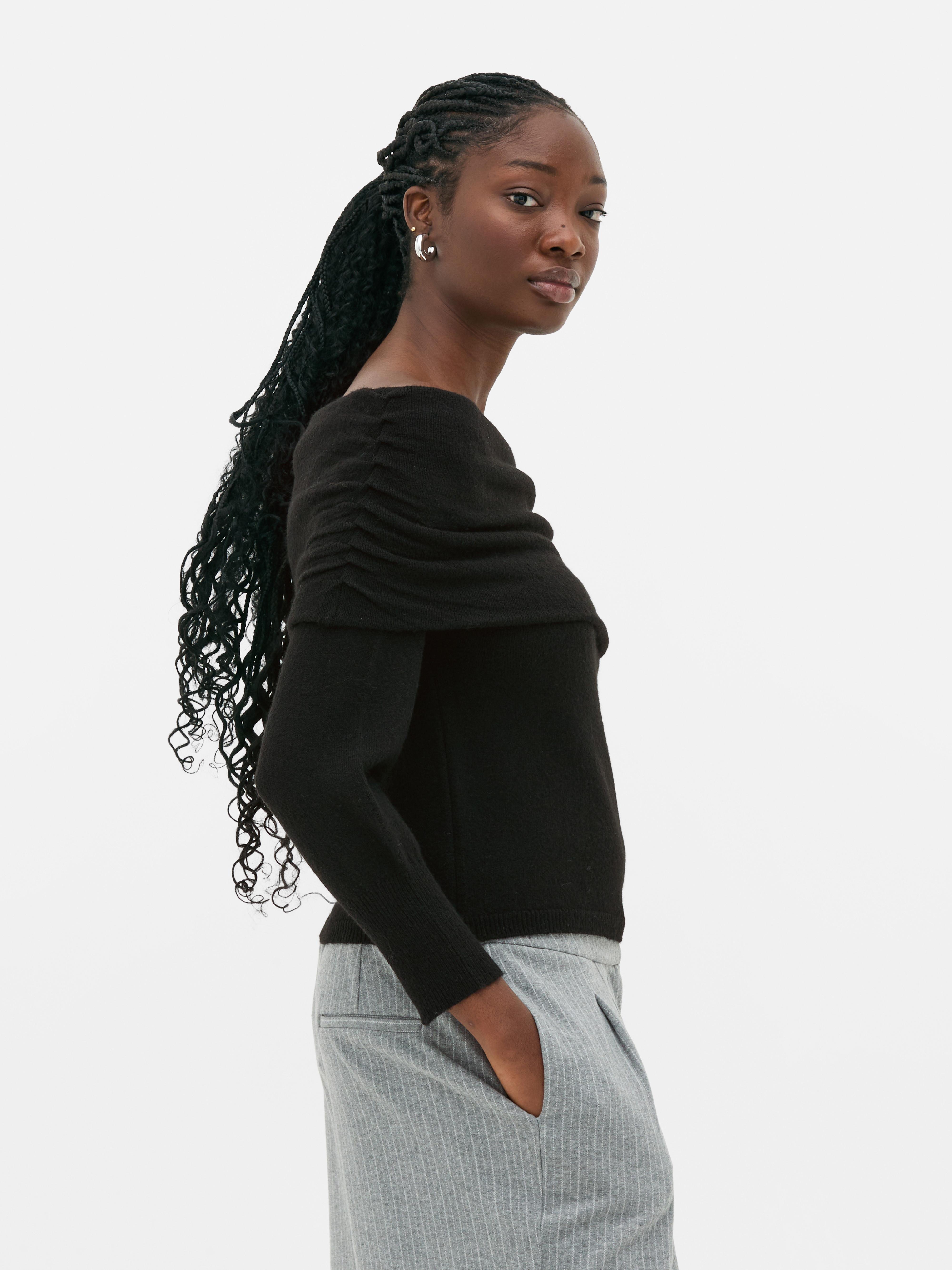Fold Over Bardot Jumper