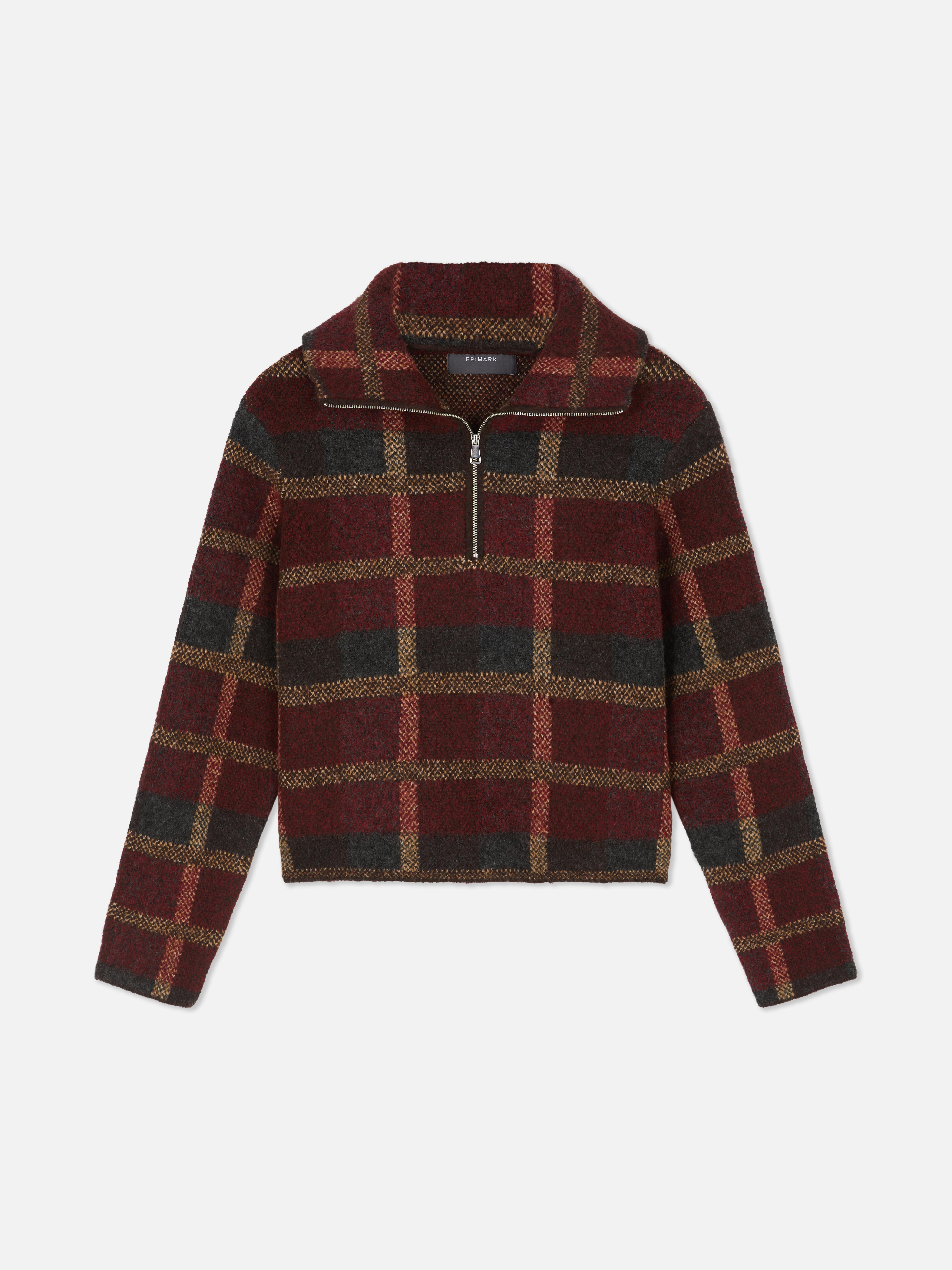 Pull traditionnel à col zippé