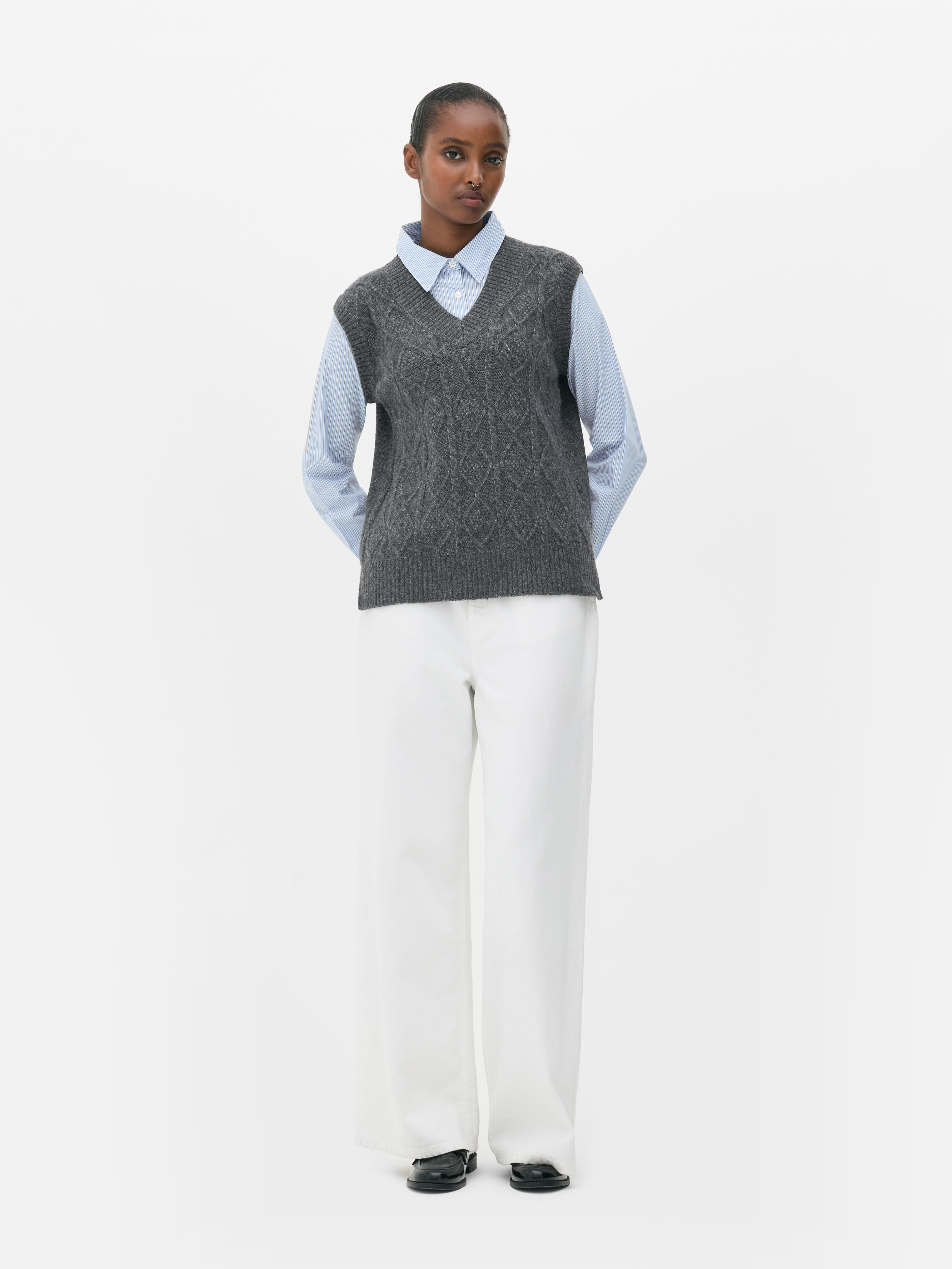 Cable Knit 2 in 1 Vest