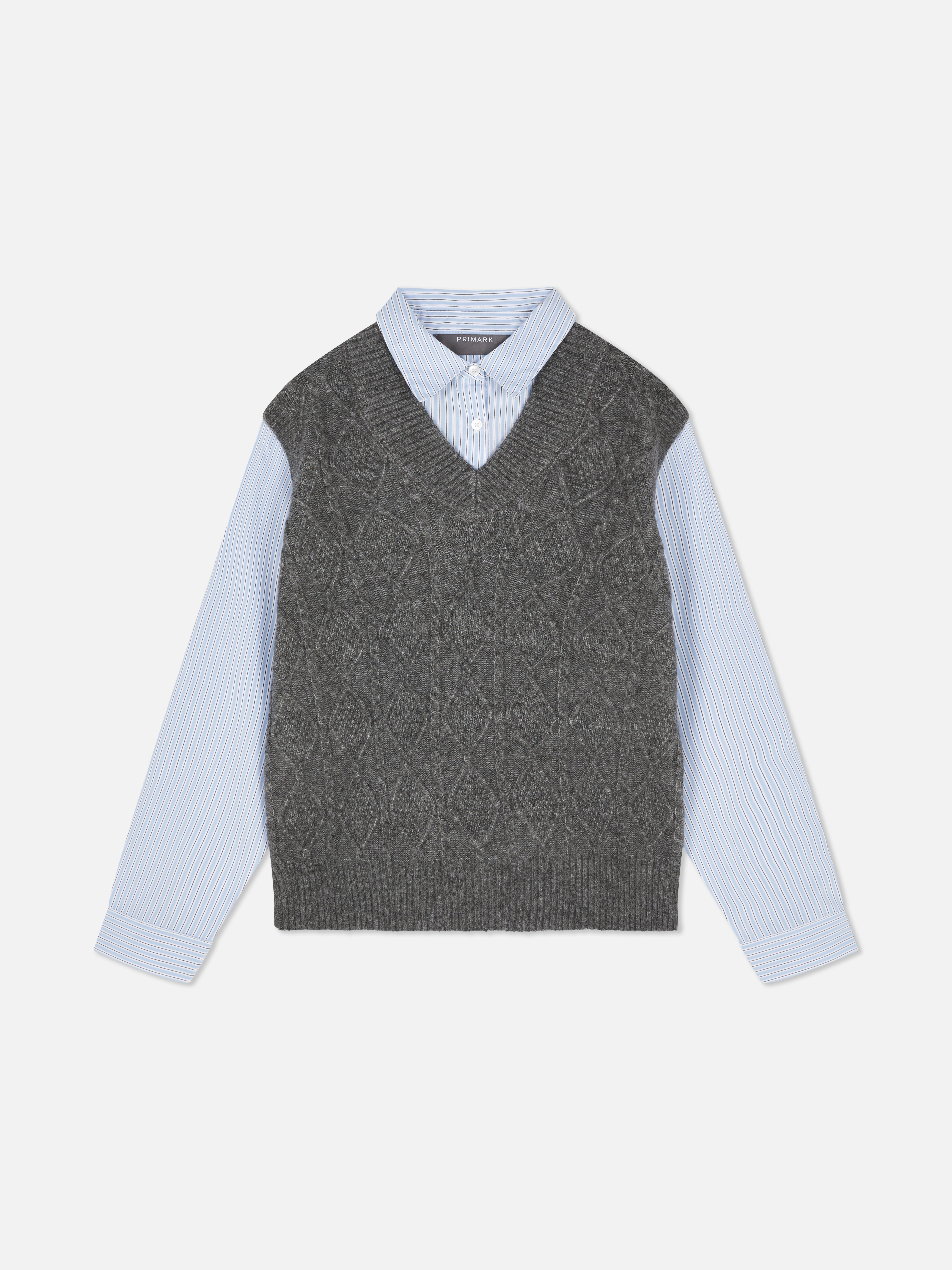 Cable Knit 2 in 1 Vest