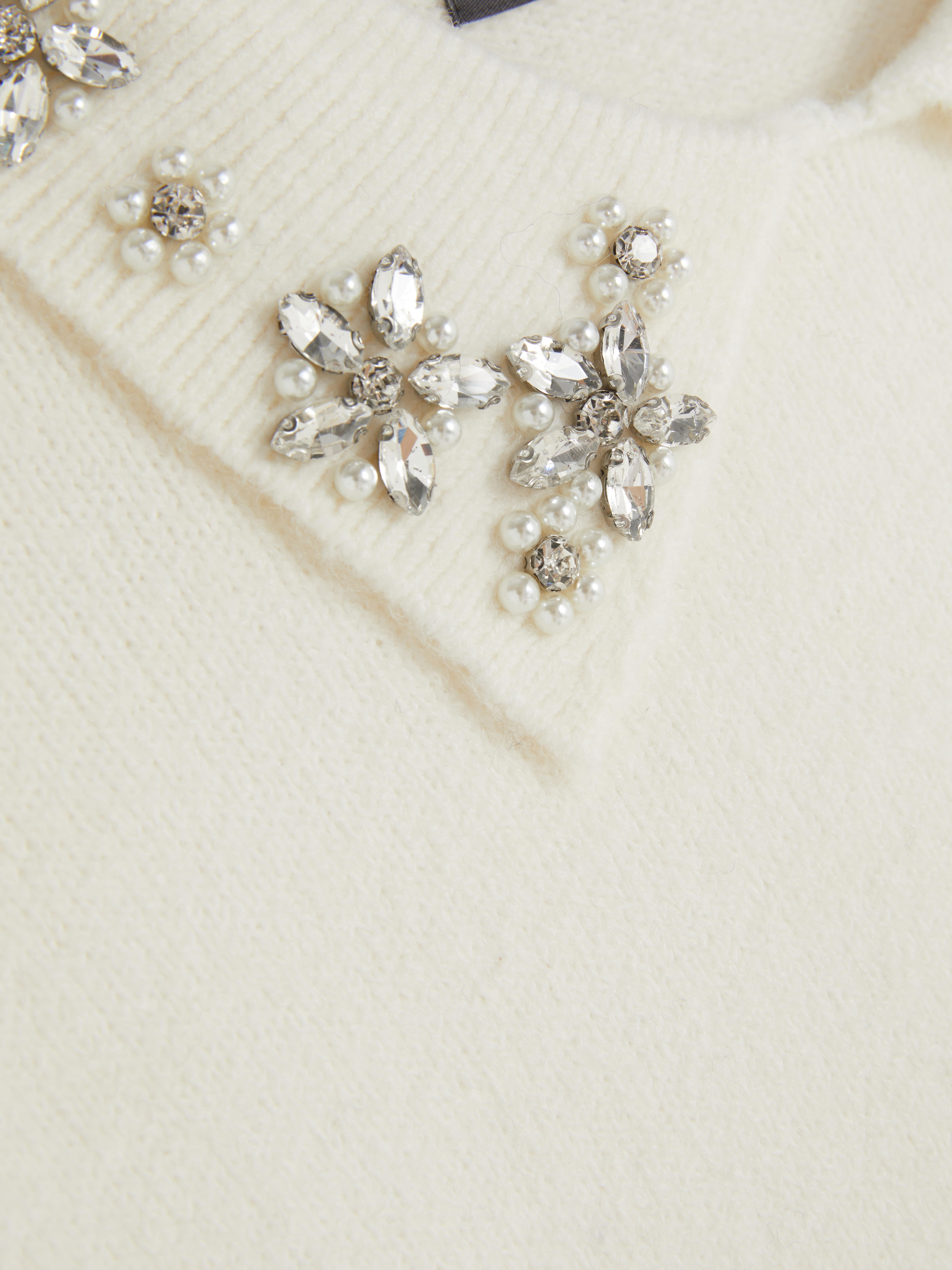 Embroidered Jewel Collar Jumper