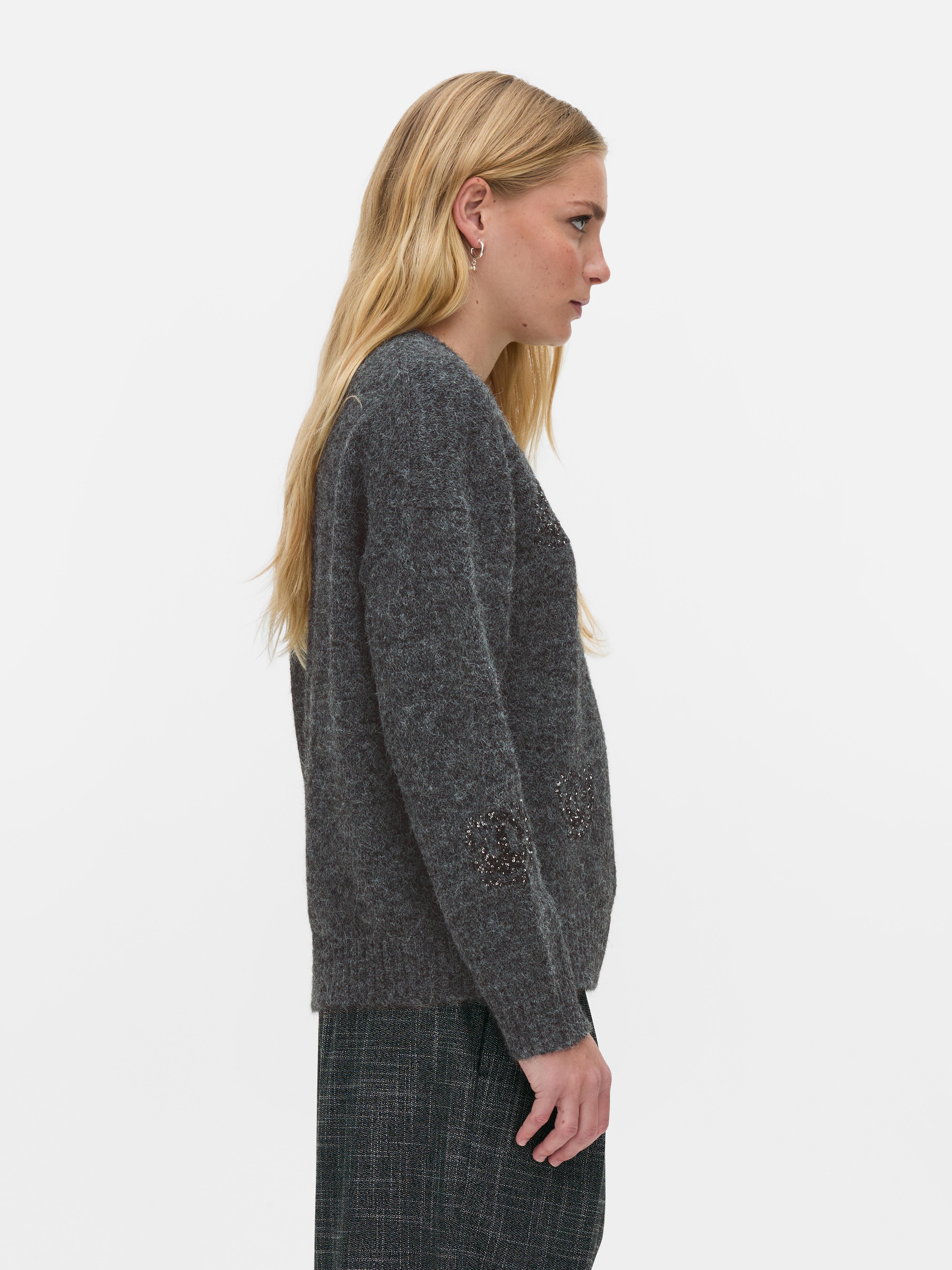 Embroidered Sequin Jumper
